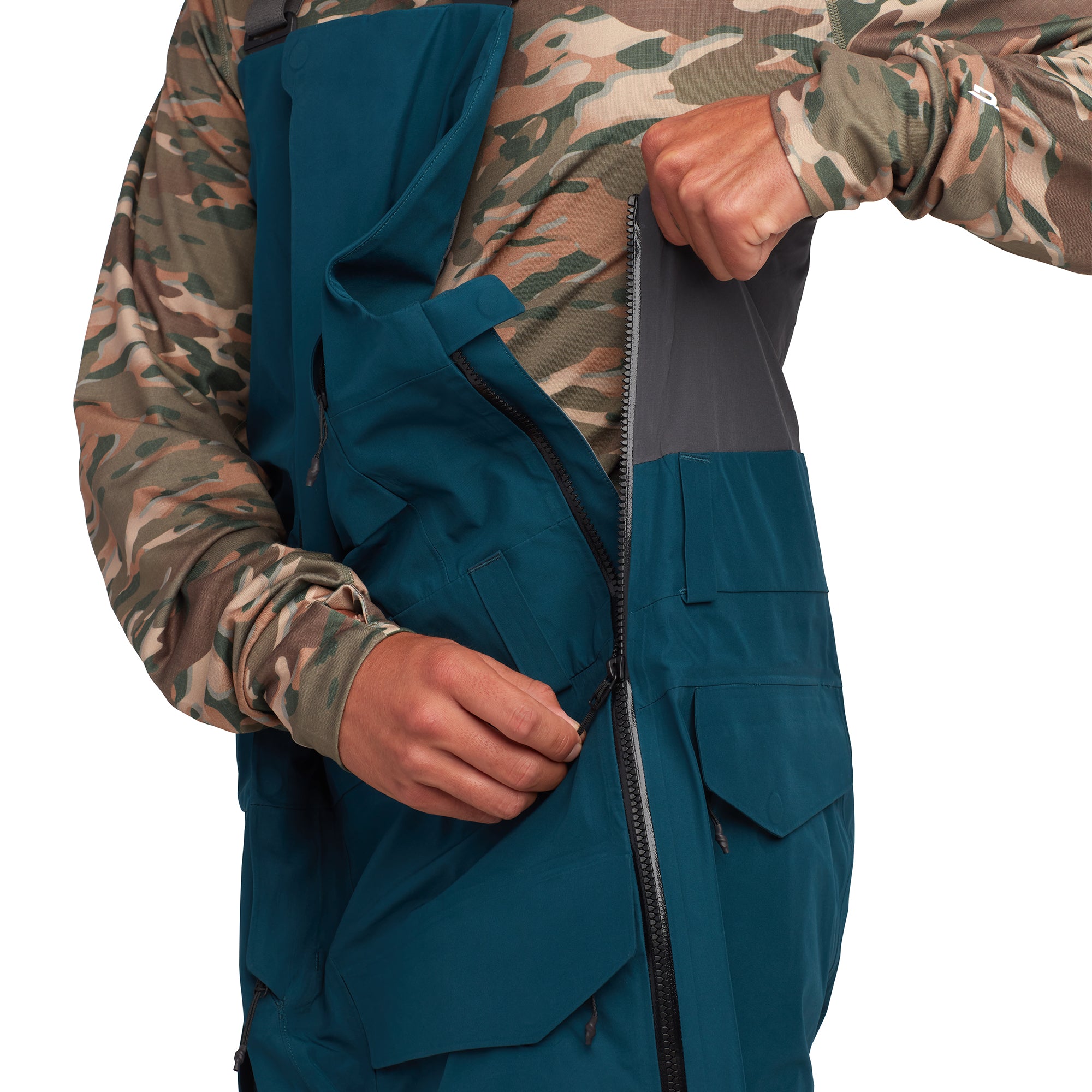 Stoker Gore-Tex 3L Bib Pants for Men - Waterproof Ski & Snowboard Bib Overalls for Winter Sports & Outdoor Activities