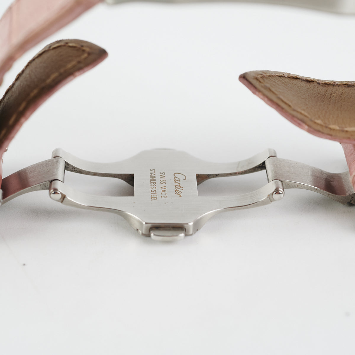 Cartier Santos de Cartier Pink Dial Automatic Watch for Women - Luxury Stainless Steel Timepiece for Business, Party & Everyday Wear