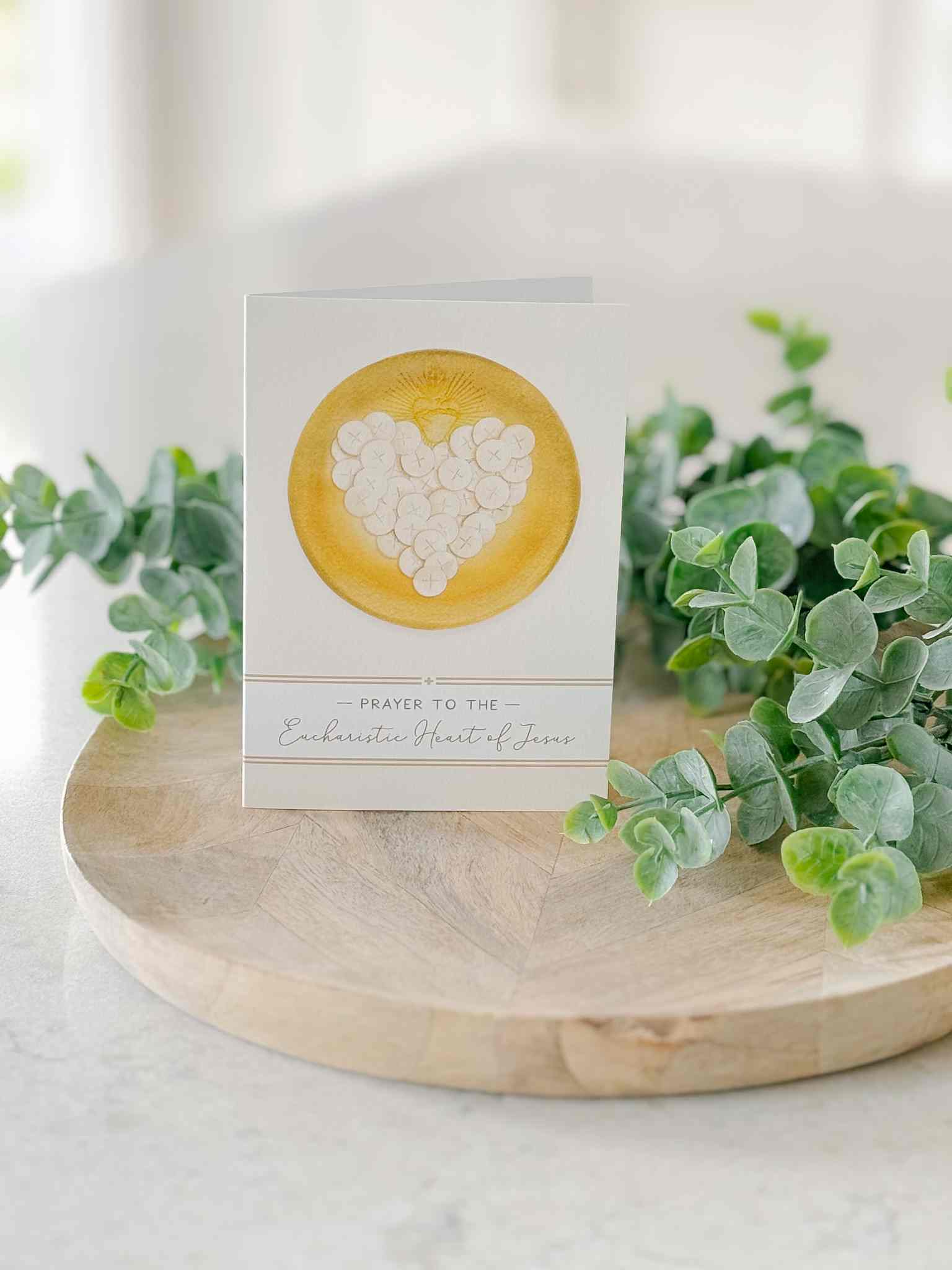 Prayer to the Eucharistic Heart of Jesus - Religious Prayer Card for Catholic Devotion, Worship & Spiritual Growth | Perfect for Home Altar, Church Use & Personal Meditation