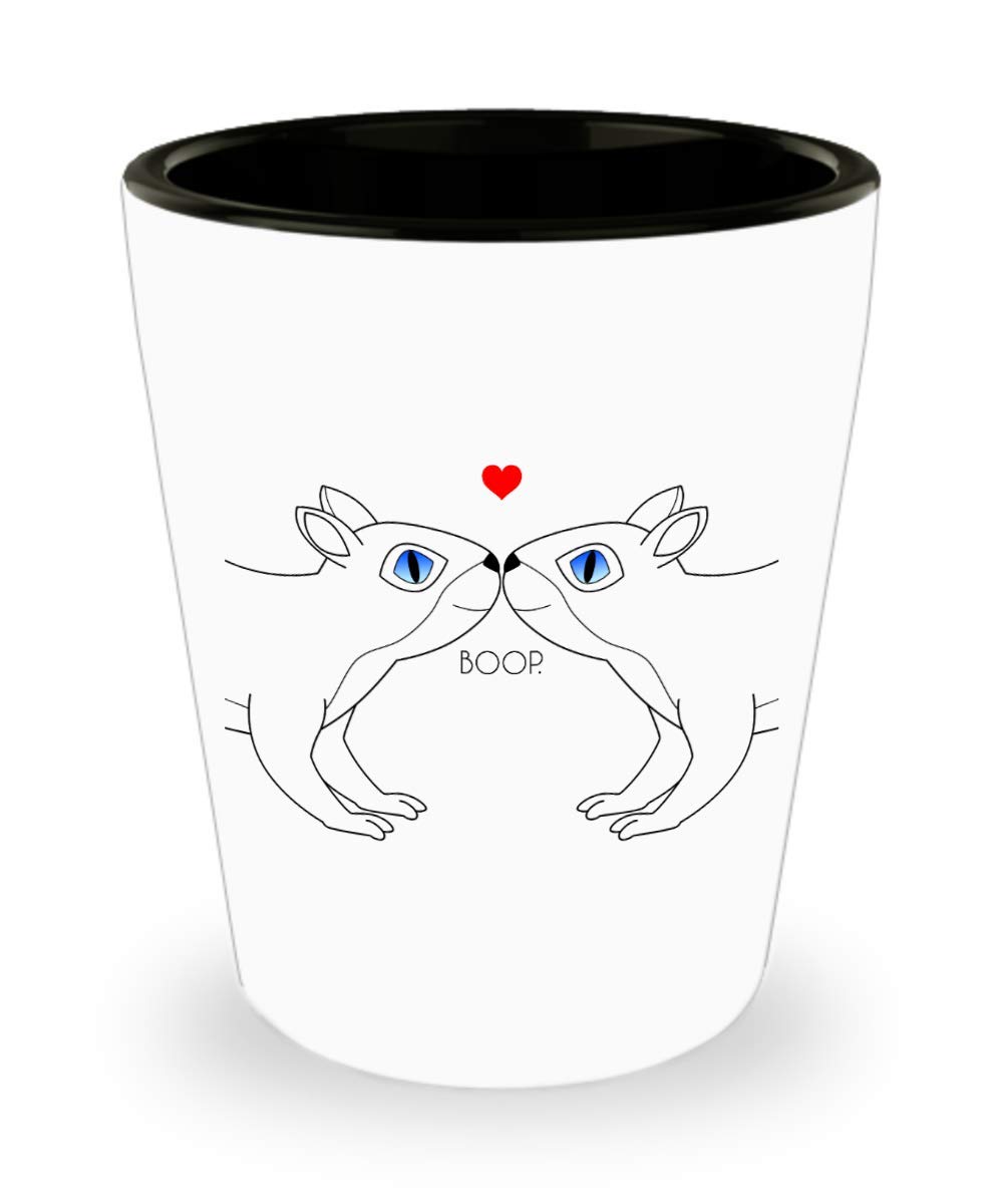 Funny Couples Shot Glasses Set - Cute Squirrel Design 'Boop' Gift for Couples & Relationships - Perfect for Valentine's Day, Anniversaries & Romantic Gifts