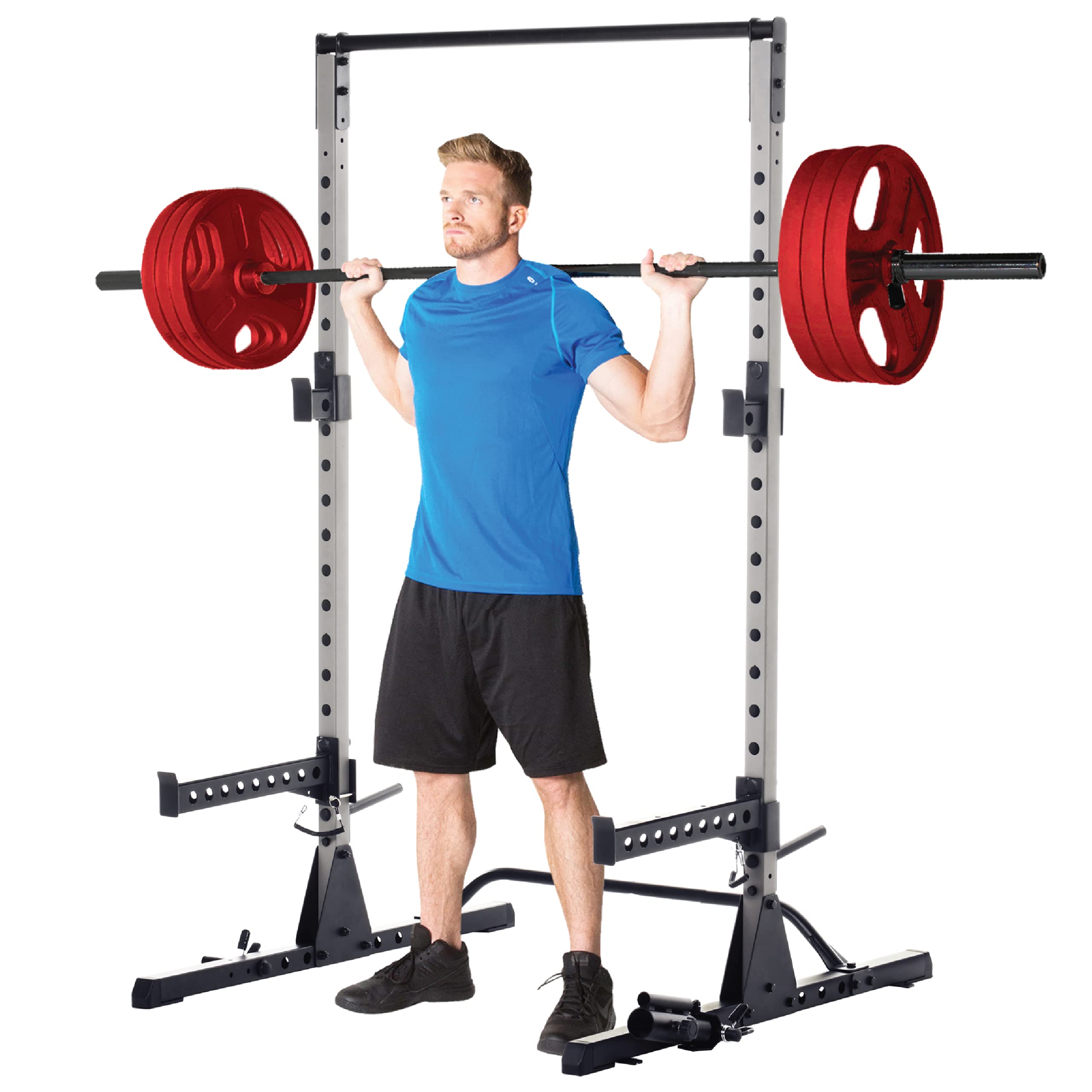 Fitness Reality Squat Rack - Heavy Duty Power Cage for Home Gym, Strength Training & Weightlifting | Perfect for Squats, Bench Press, Pull-Ups & CrossFit Workouts