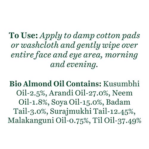 Biotique Bio Almond Oil Soothing Face & Eye Makeup Cleanser - 120ml/4.05oz | Gentle Makeup Remover for Sensitive Skin | Perfect for Daily Skincare & Travel