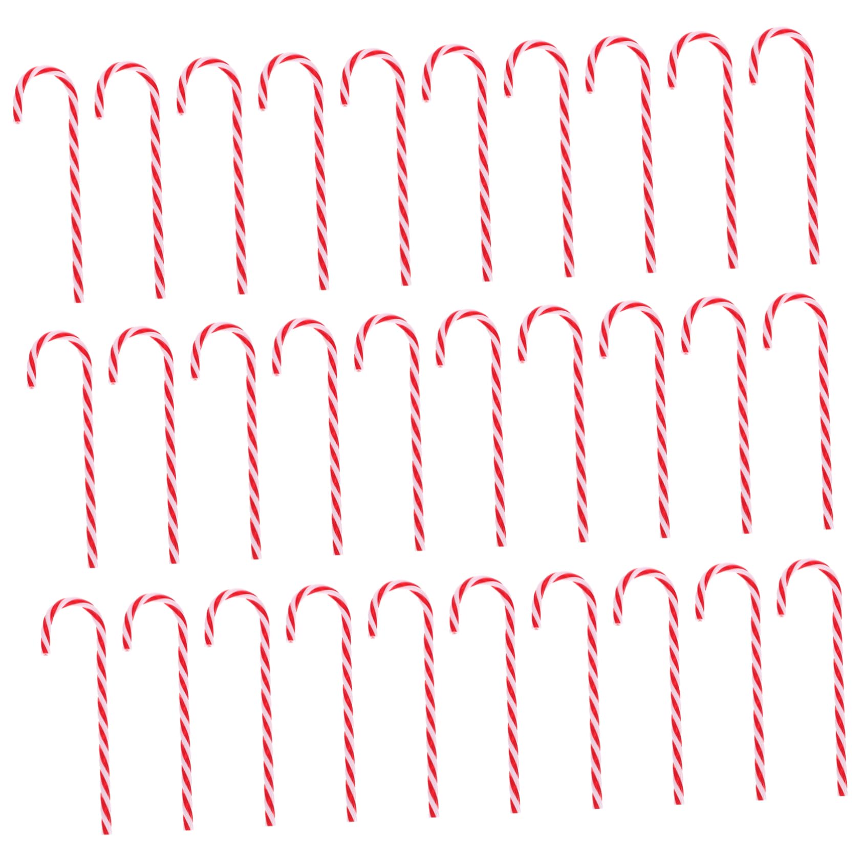 GOOHOCHY 30pcs Christmas Candy Cane Ornaments - Realistic Plastic Candy Cane Pendants for Xmas Tree Decorations, Holiday Party Hanging Decor, Festive Home & Office Decorations