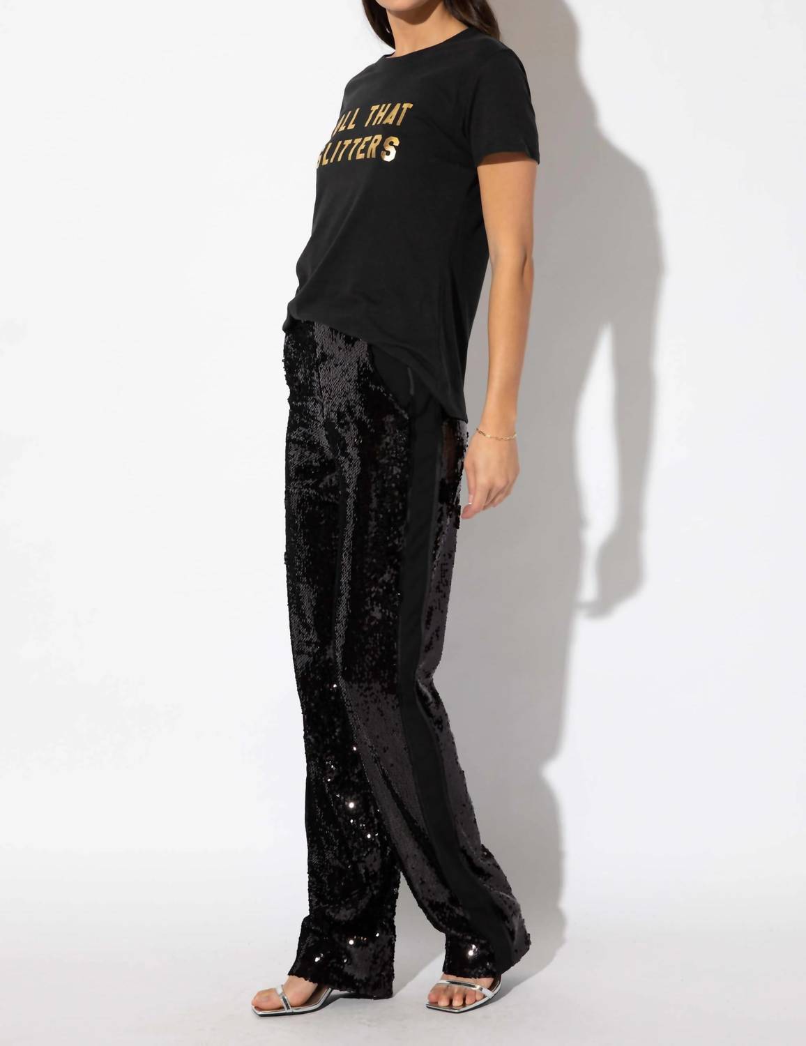All That Glitters Classic Black T-Shirt | Trendy Graphic Tee for Women | Perfect for Casual Wear, Parties & Everyday Outfits