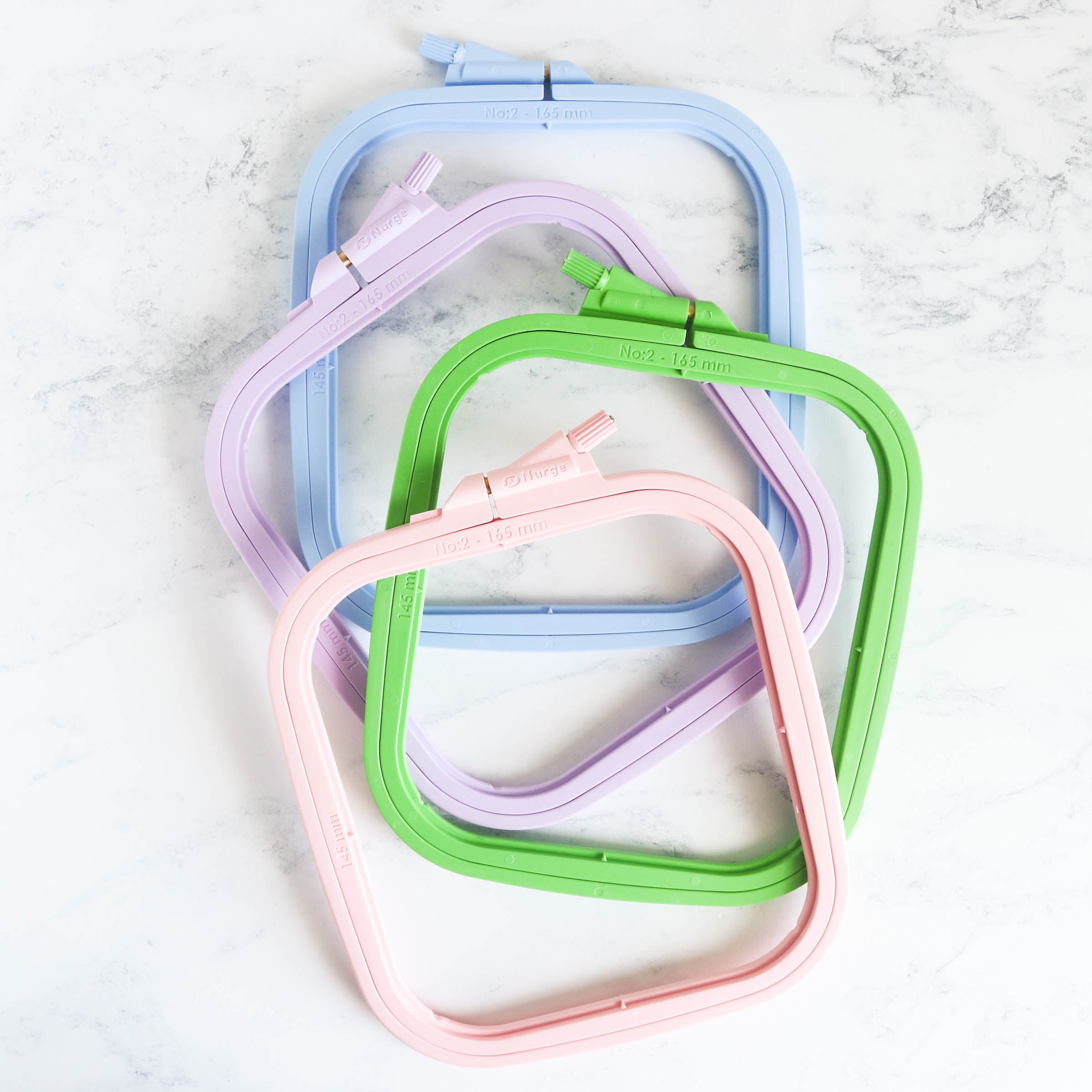 Square Plastic Embroidery Hoop - 6 Inch Craft Frame for Cross Stitch, Needlework & Fabric Art - Perfect for DIY Projects, Home Decor & Gift Making