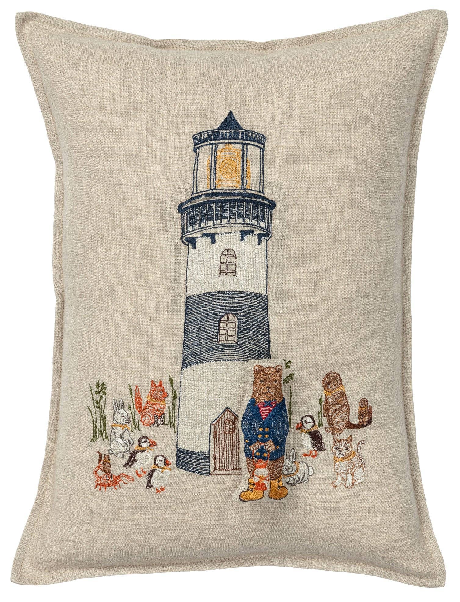 Lighthouse Friends Pocket Pillow - Soft Plush Travel Pillow for Kids & Adults | Coral & Tusk | Perfect for Airplane, Car Rides & Nap Time