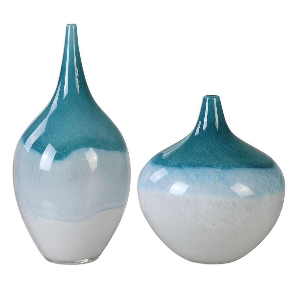 Carlas - 15 Inch Ceramic Flower Vase Set of 2, Modern Home Decor for Living Room, Bedroom, or Wedding Centerpieces