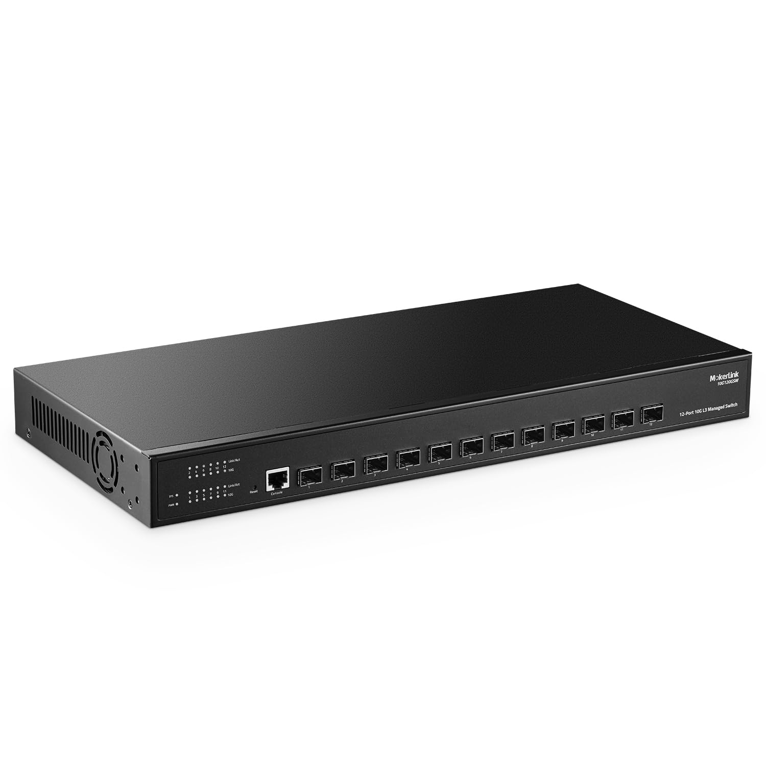 MokerLink 12 Port 10Gbps SFP+ Managed Fiber Switch | 240Gbps Bandwidth | L3 Managed | Supports 1G/10G SFP+ Modules | Ideal for Data Centers, Enterprise Networks & High-Speed Internet Connectivity