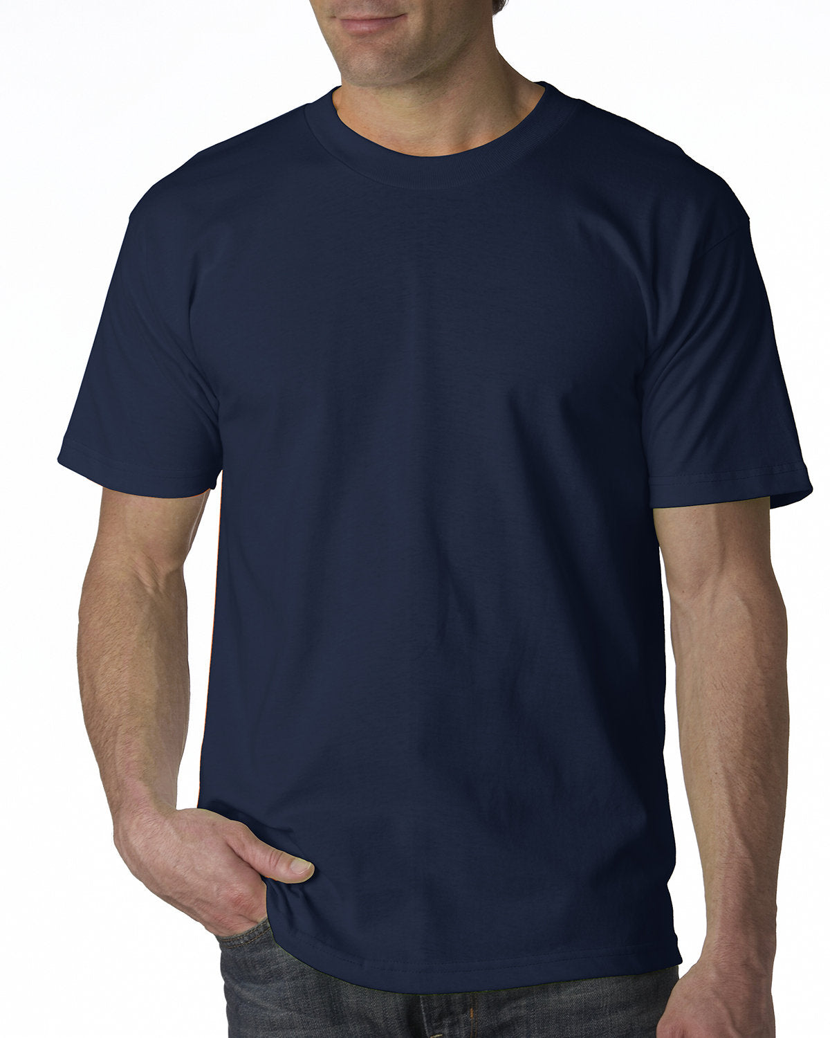 Bayside BA5100 Men's 100% Cotton T-Shirt - Soft 6.1 oz Crew Neck Tee for Casual Wear, Gym & Everyday Comfort