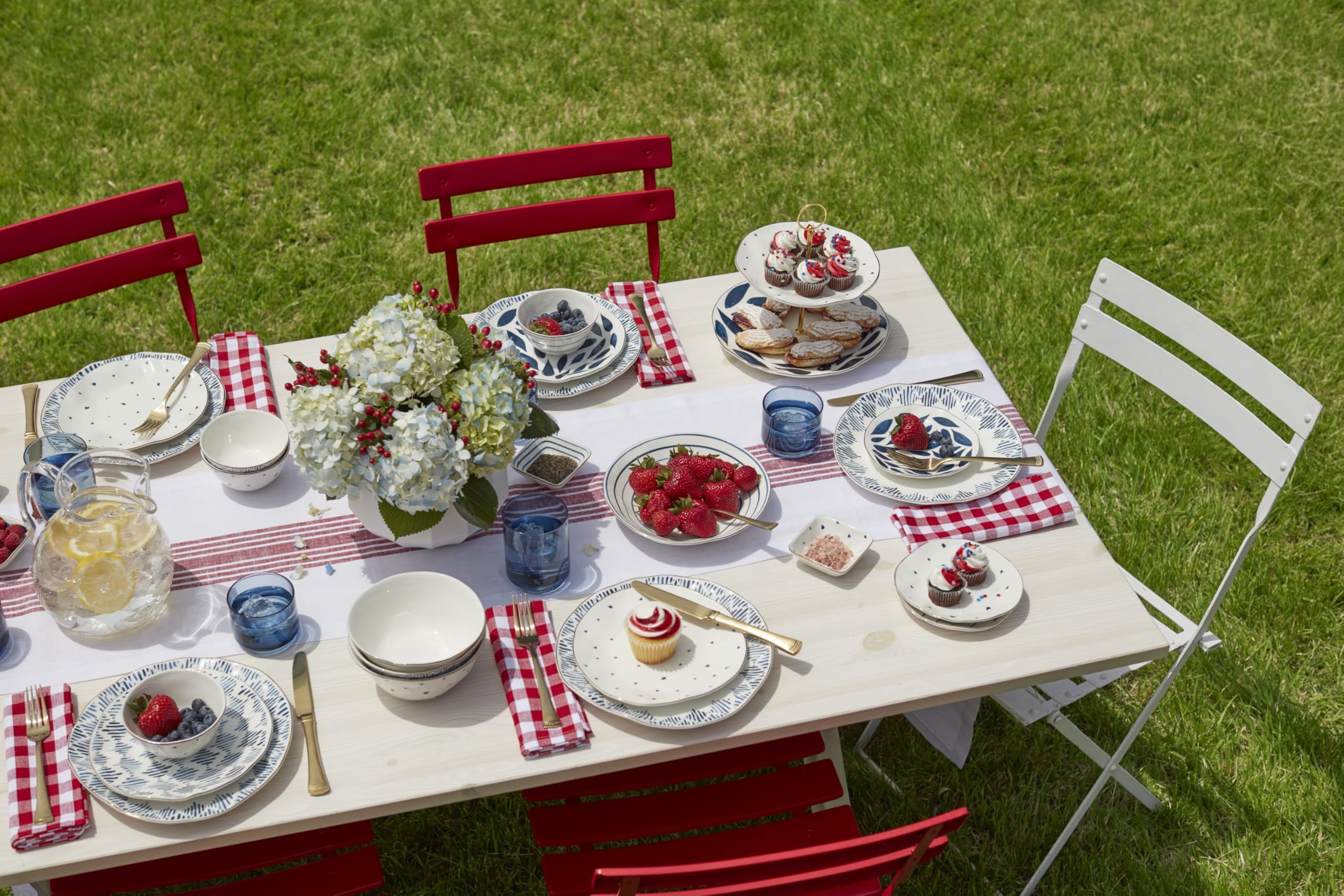 Lenox Blue Bay 12-Piece Dessert Plates Set - Elegant Fine China for Formal Dining & Entertaining (10.30 LB) - Perfect for Dinner Parties, Holiday Gatherings & Special Occasions