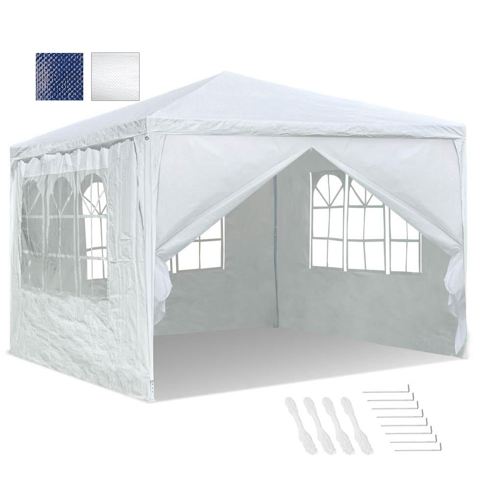 10x10 FT Pop Up Canopy Tent with 4 Sidewalls - Waterproof & UV Protection for Weddings, Parties, Outdoor Events - Instant Shelter for Backyard, Beach, Camping, Picnics