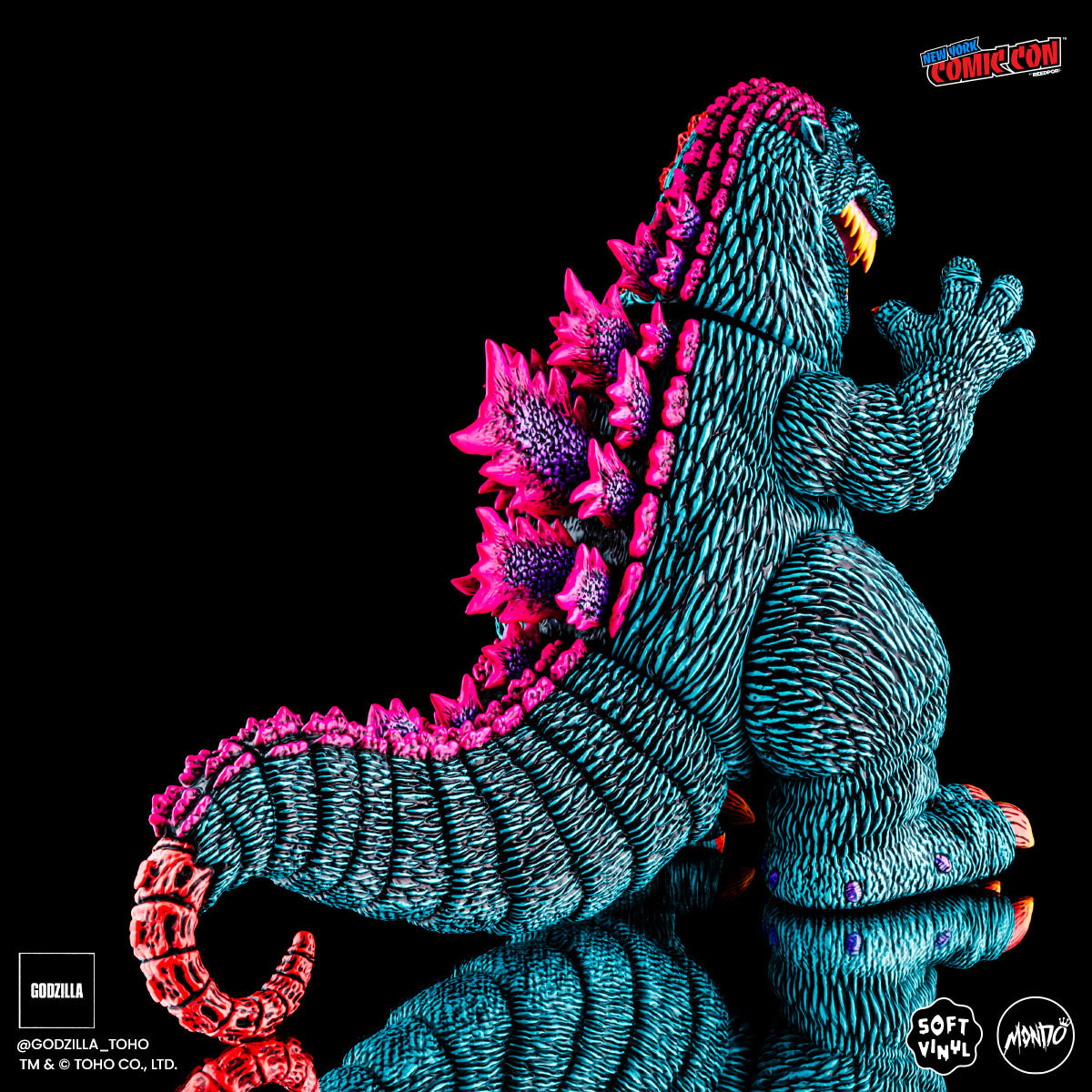 Godzilla Designer Vinyl Figure by James Groman - Psychedelic Variant Collectible Toy | Perfect for Anime Fans, Pop Culture Collectors & Home Office Decor