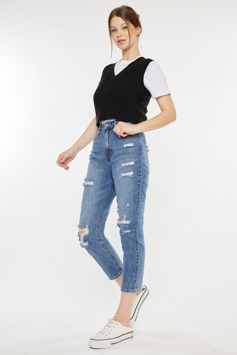 Bobbie Ultra High Rise Straight Leg Jeans for Women - Stretchy Denim Pants, Comfortable & Flattering Fit - Perfect for Casual Outfits, Workwear & Everyday Style
