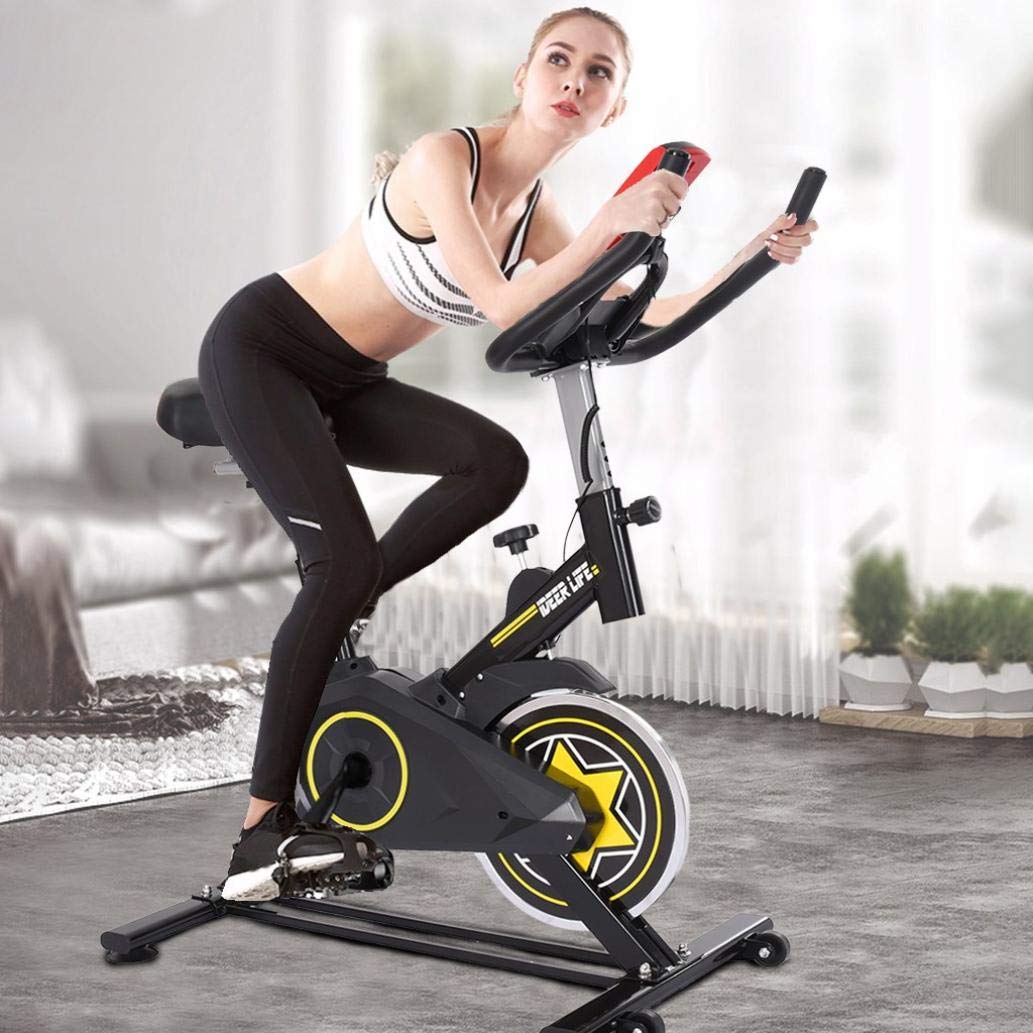 Vin Stationary Exercise Bike with Tablet Holder & Comfortable Seat - Home Gym Equipment for Cardio Workouts, Indoor Cycling & Fitness Training