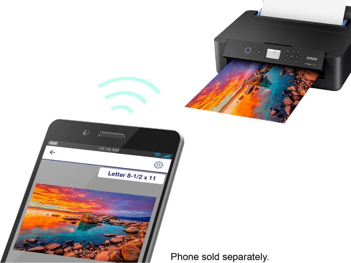 Epson Expression Photo HD XP-15000 Wireless Wide-Format Color Printer with MTC Cable - High-Quality Photo Printing for Home & Office, Compatible with Amazon Dash Replenishment (Black) | Perfect for Photographers, Artists & Small Businesses