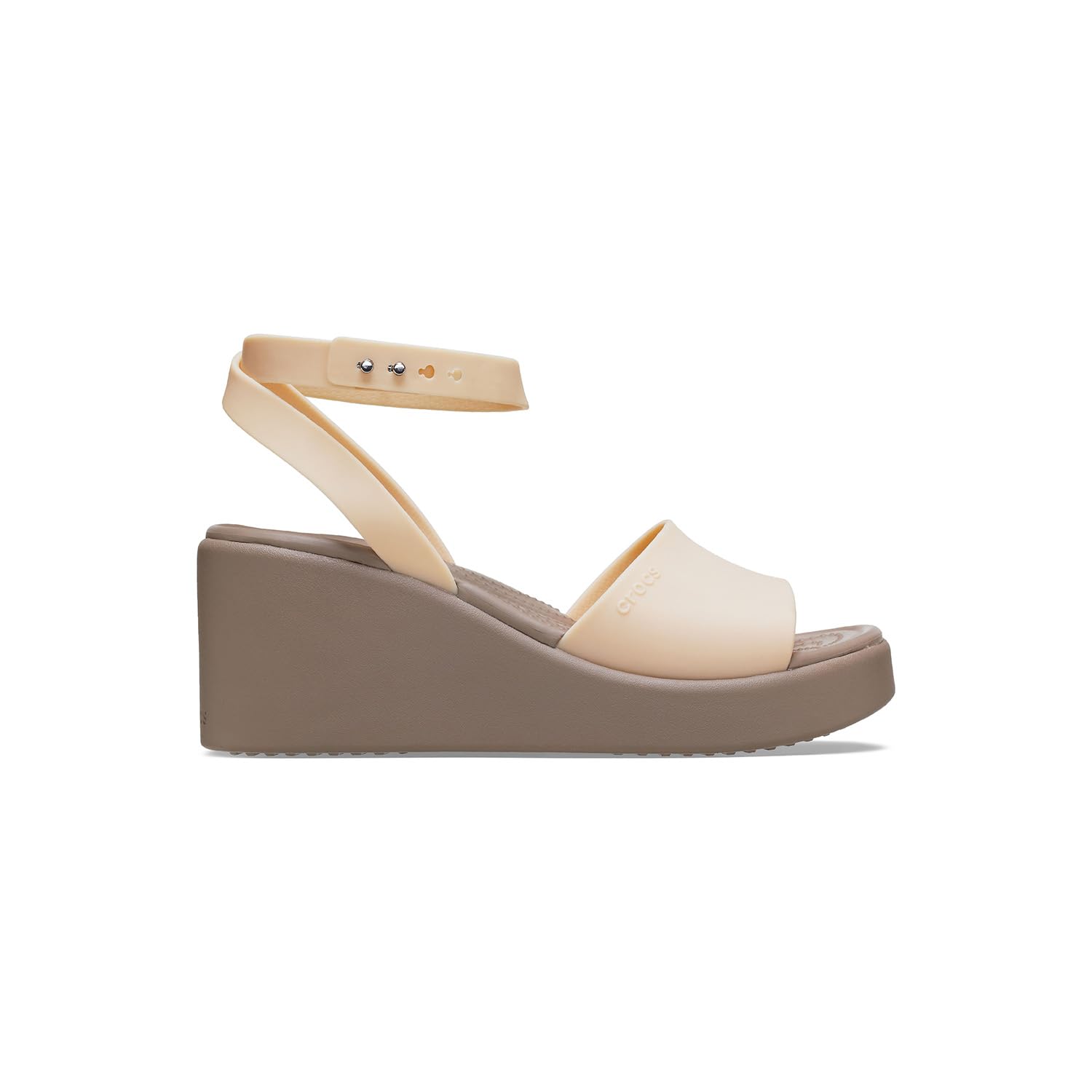 Crocs Women's Brooklyn Ankle Strap Wedge Sandals - Comfortable & Stylish Summer Shoes for Walking, Beach, and Casual Outings