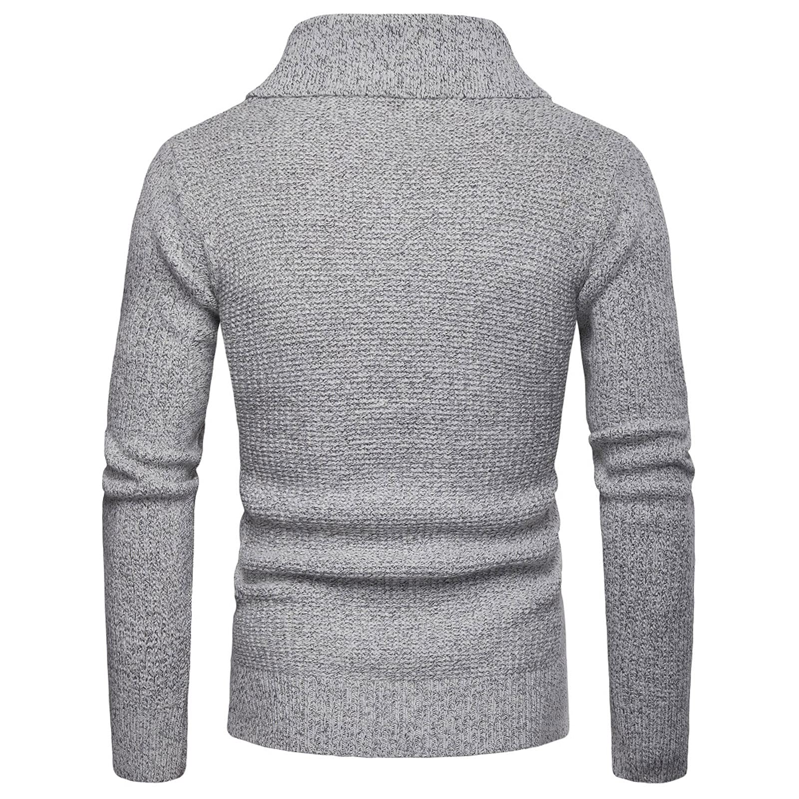Men's V-Neck Knit Sweater - Soft Casual Pullover Top for Men - Plus Size Winter Coat for Office & Date Night Outfits