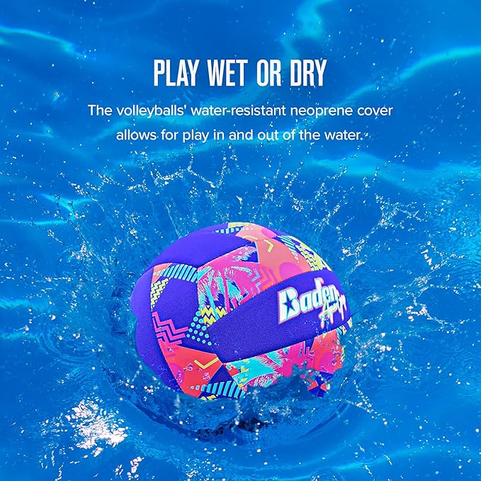 AquaGrip Non-Slip Pool Volleyball - Waterproof Floating Beach Ball for Swimming Pool Games, Summer Parties & Backyard Fun