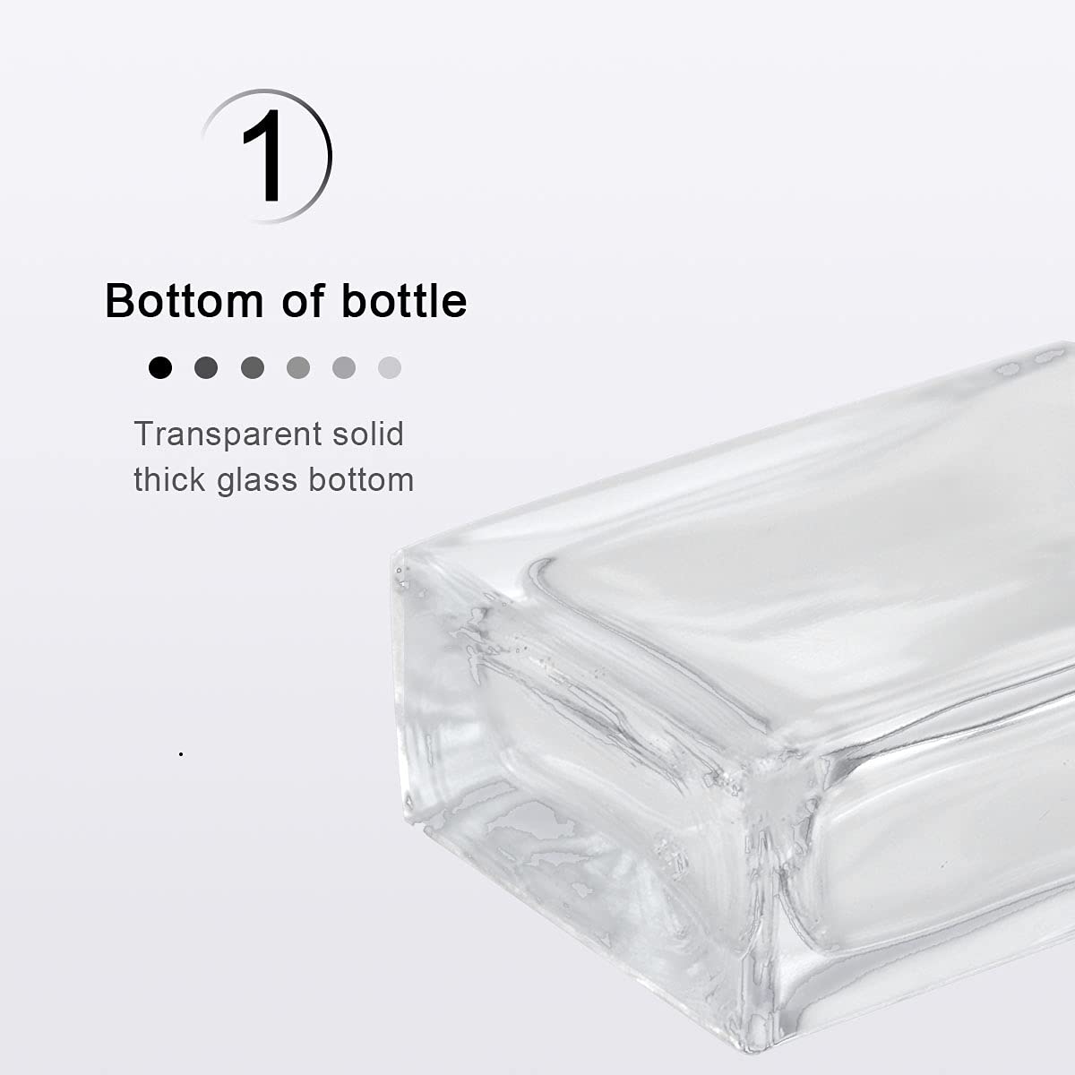 4pcs 30ml Clear Refillable Square Glass Perfume Atomizer Bottles with Spray Applicator - Travel Size Empty Perfume Spray Bottles for Purse, Gym Bag & Makeup Kit