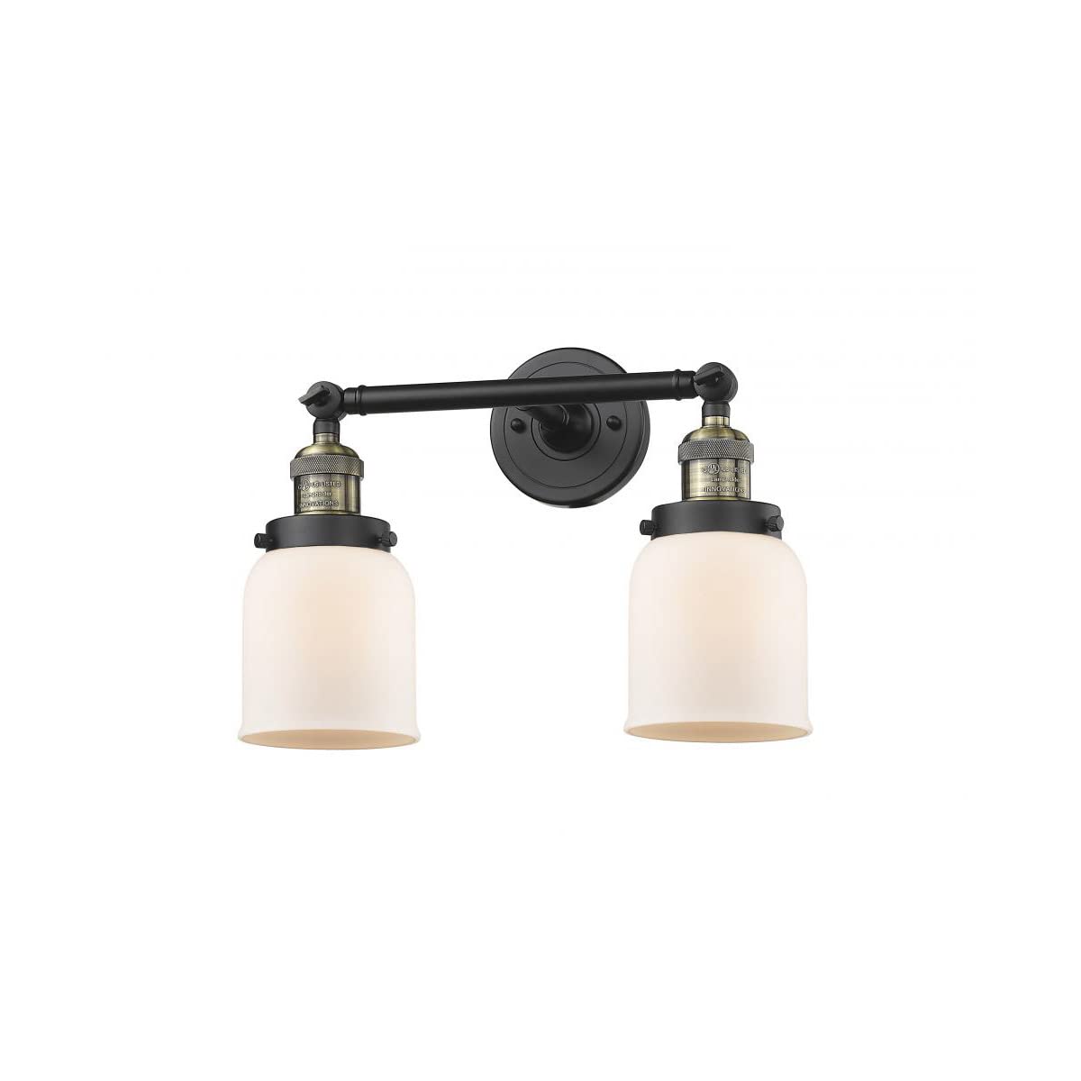 Vintage Dimmable LED Bathroom Light Fixture - 2 Lights, Black Antique Brass, Energy Efficient for Bathroom Vanity, Powder Room or Hallway Lighting