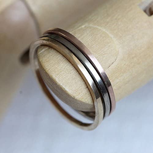 14K Solid Gold Stacking Rings Set - Yellow, Rose & White Gold Mix & Match for Layering & Everyday Wear | Perfect for Gifts, Anniversaries & Special Occasions