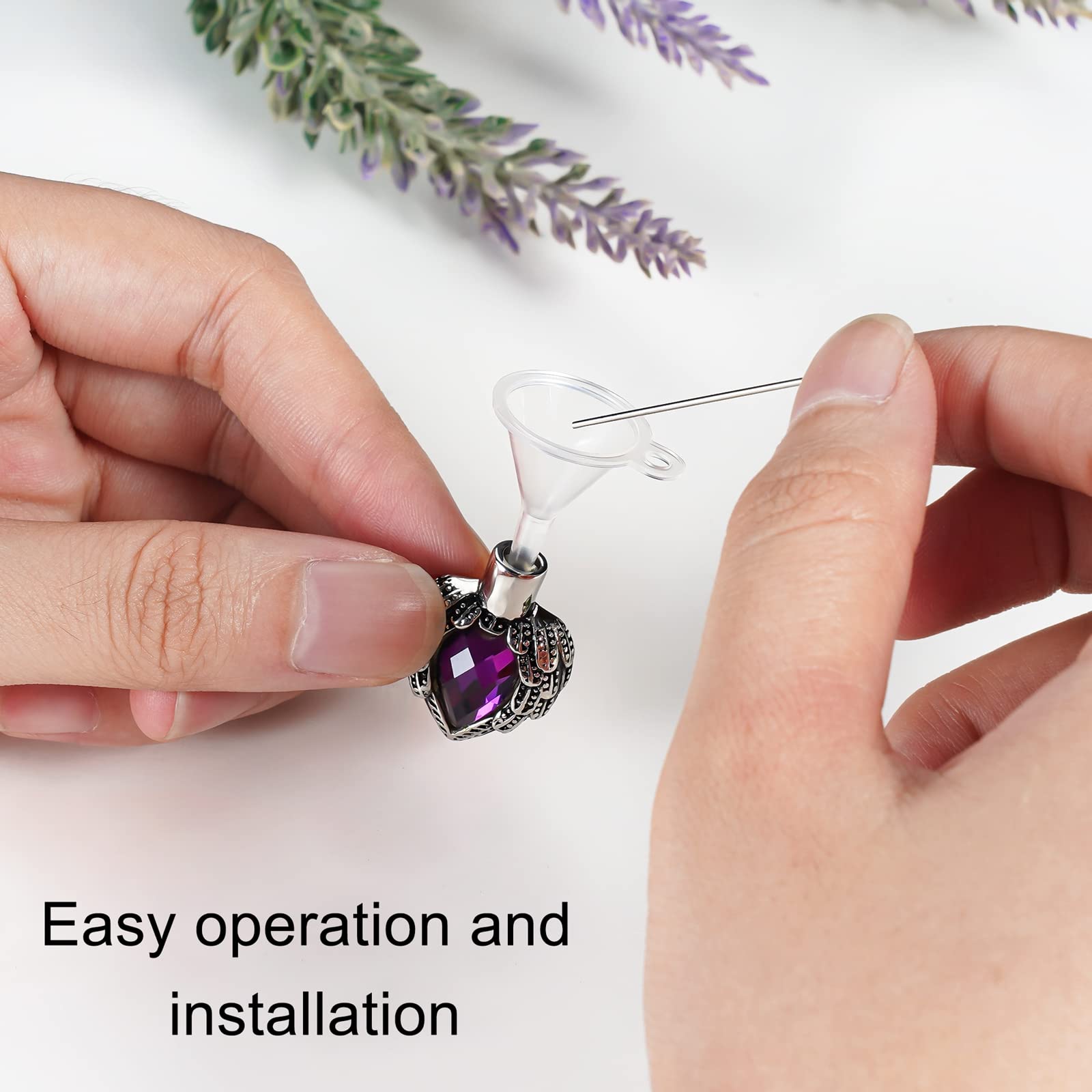 Elegant Heart Cremation Jewelry Ashes Pendant Necklace - Stainless Steel & Natural Crystal Keepsake for Loved Ones | Perfect Memorial Gift for Women on Christmas, Valentine's Day, Mother's Day, Anniversary & Birthday | Wear Close to Heart for Comfort & Remembrance