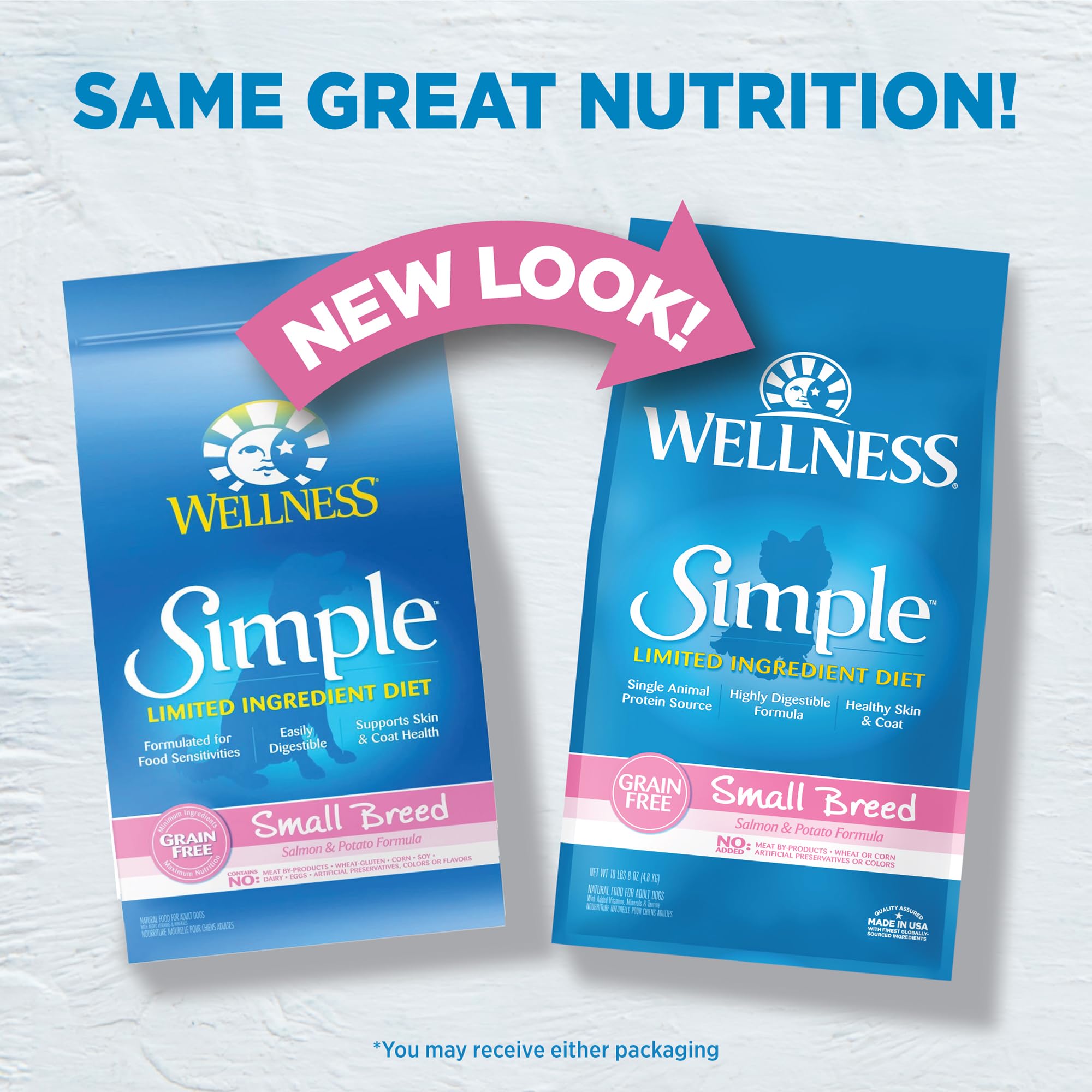Wellness Simple Natural Limited-Ingredient Grain-Free Dry Dog Food for Small Breeds - Salmon & Potato Recipe (10.5 lb Bag) | Easy Digestible for Sensitive Stomachs, Promotes Healthy Skin & Coat | Perfect for Picky Eaters & Dogs with Food Allergies