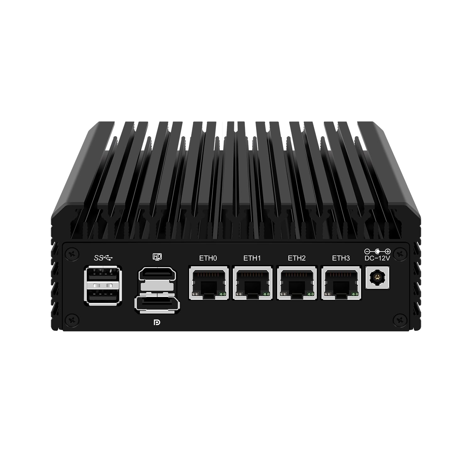 HUNSN Mini PC Firewall Appliance with Intel N5105, 4GB RAM, 128GB SSD - OPNsense VPN Router, 4x 2.5GbE LAN Ports, WiFi 6, AES-NI Encryption for Home & Small Business Network Security