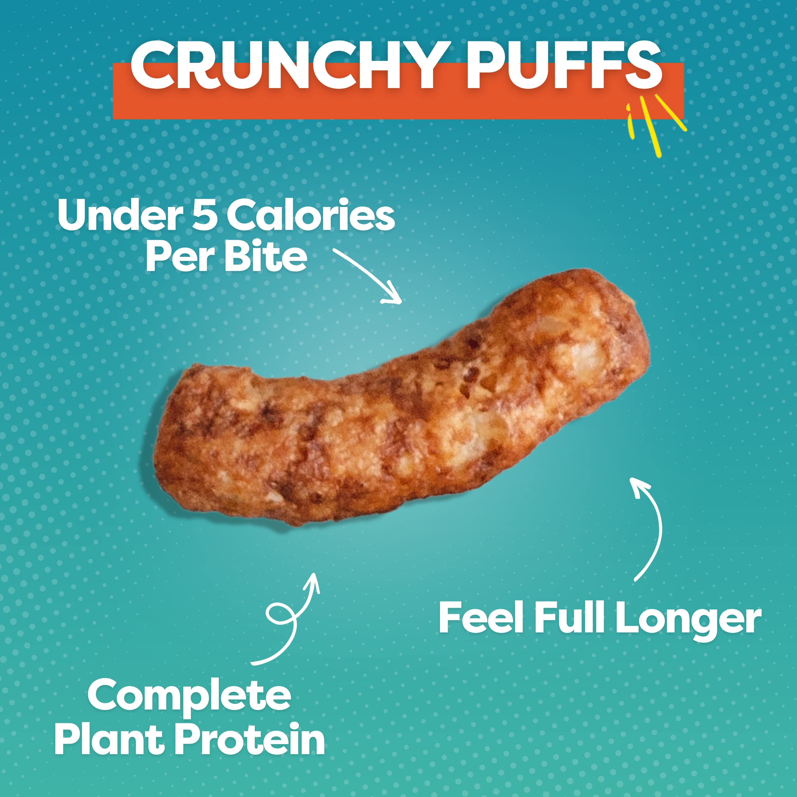 Pnuff Crunch Peanut Butter Puffs - Healthy Low Calorie Gluten Free Vegan High Protein Keto Snacks - Low Sugar Cocoa Flavor - 4 Oz Bag (Pack of 6) - Perfect for Office, Gym & On-the-Go Snacking
