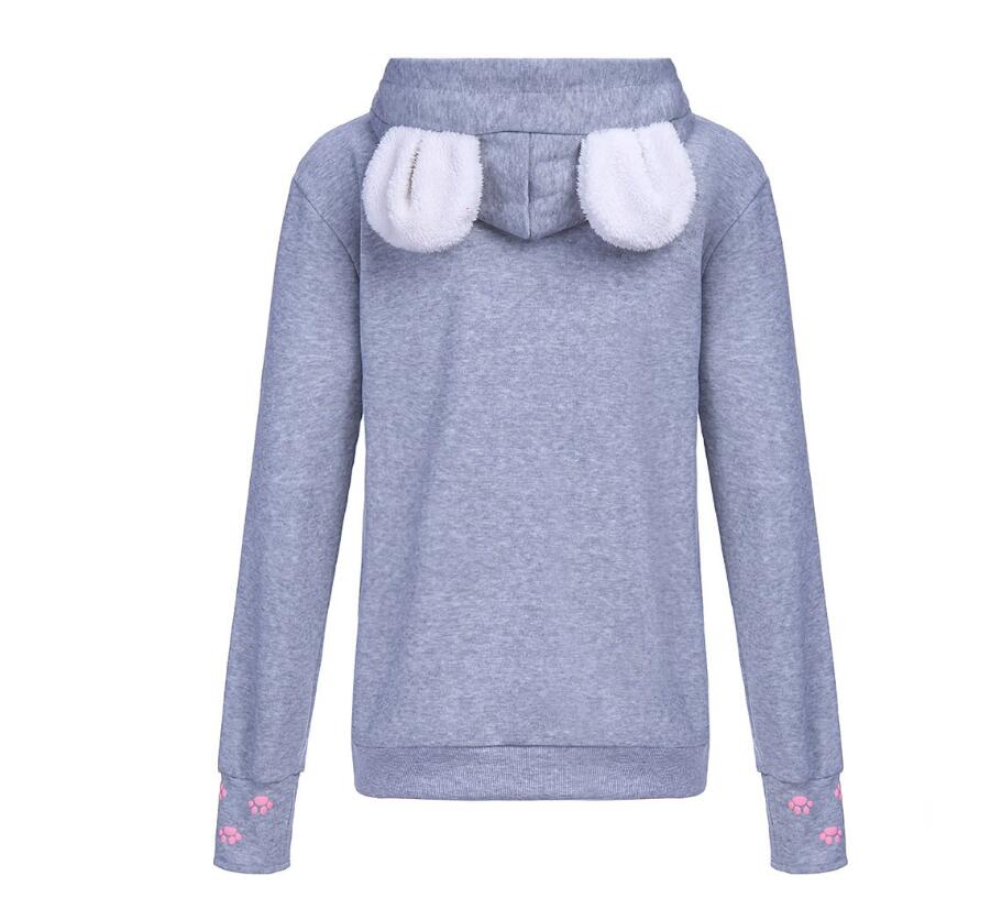 Stylish Cat Print Women's Hoodies - Cozy Pullover Sweatshirt for Casual Wear & Lounge Outfits