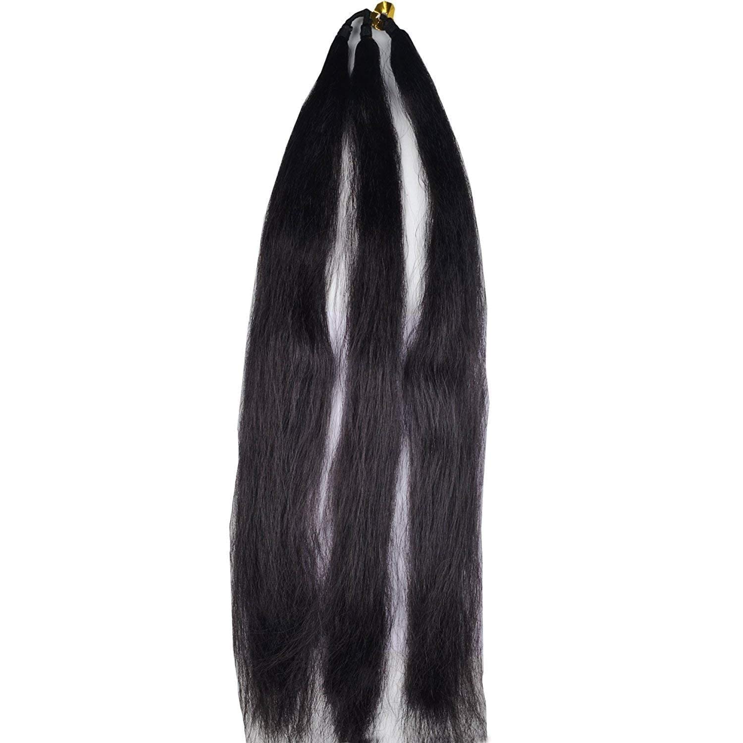 Ritzprime 30 Inch Long Synthetic Women's Hair Chooti Extensions - 3 Layer Artificial Parandi for Braiding - Black (Pack of 1) - Perfect for Weddings, Parties & Cultural Events