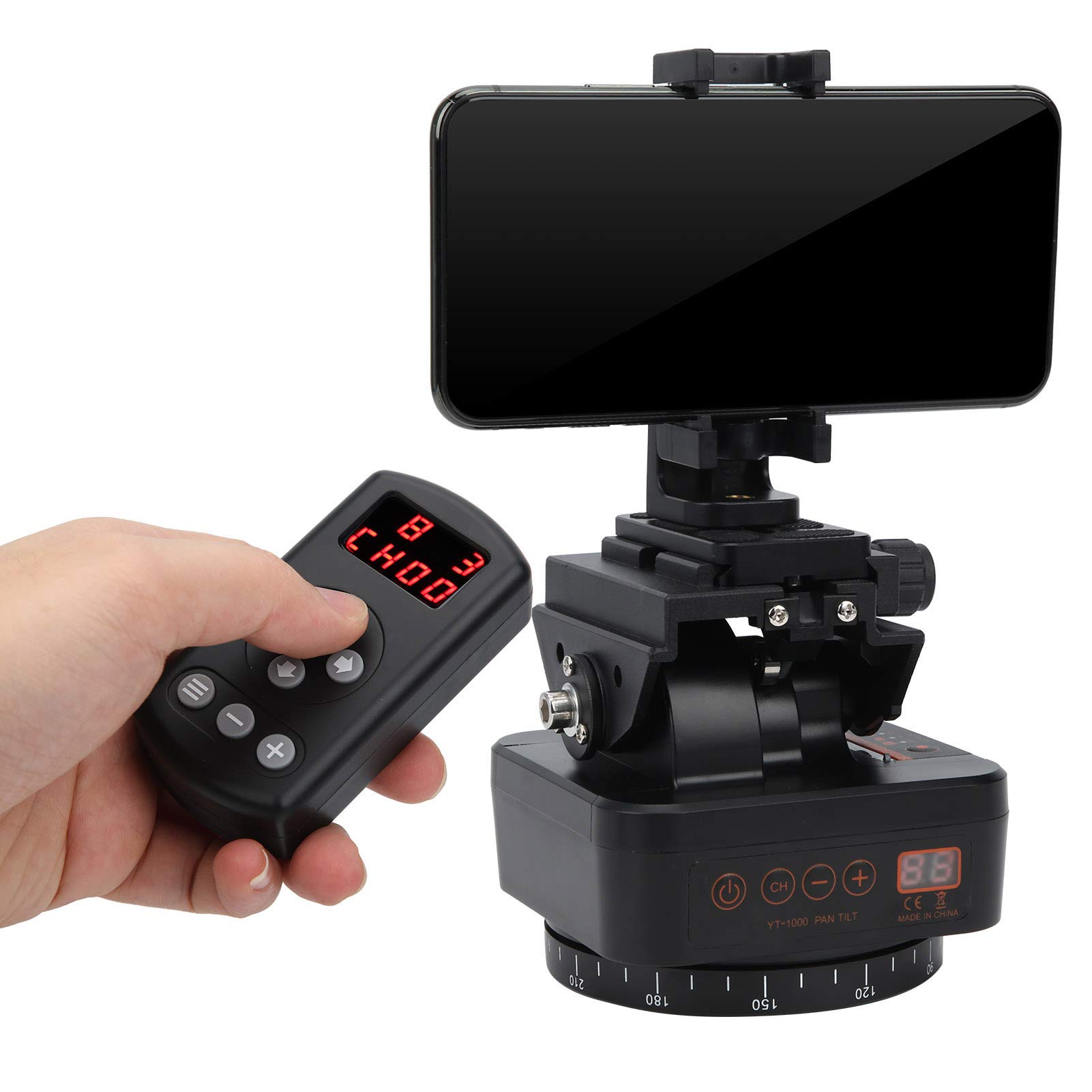 Gaeirt Motorized Tripod Head - 360° Rotating Electric Ball Head for Panoramic Photography | Remote Control Time Lapse Tripod Mount for DSLR, Smartphone & Action Cameras | Perfect for Vlogging, Astrophotography & Travel Videography