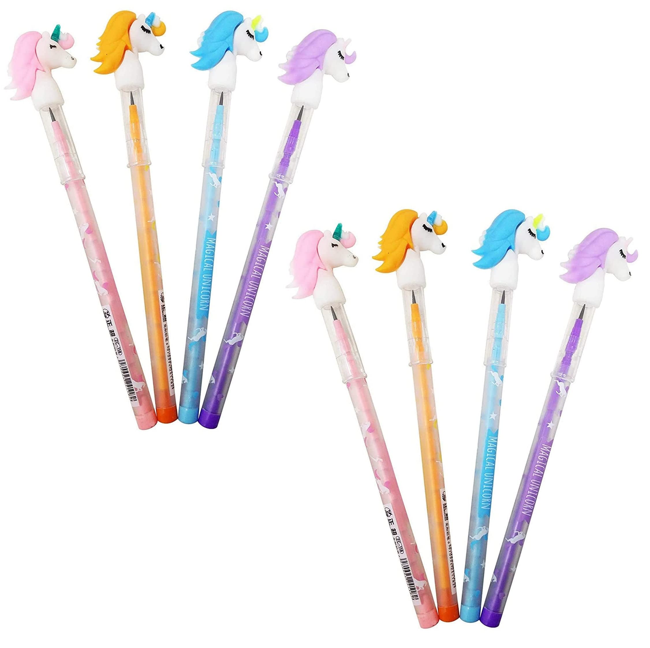 ALMOSTHERE® Unicorn Stationery Set - A5 Locking Diary with 240 Pages, Fur Pouch, Pens & Pencils - 4-Piece Educational Gift Combo for Girls - Perfect for School, Birthday Presents & Unicorn Lovers