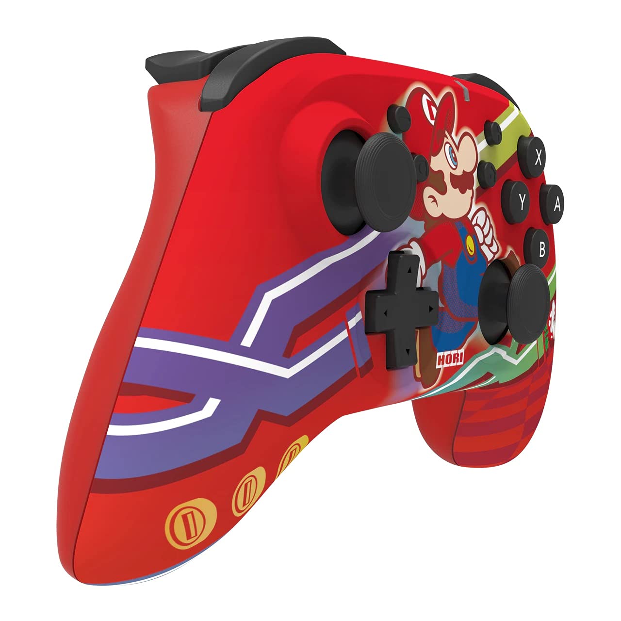 Official Nintendo Switch Wireless HORIPAD Controller - Super Mario Edition - Licensed by Nintendo for Switch/Switch OLED - Perfect for Gaming, Multiplayer & Family Fun