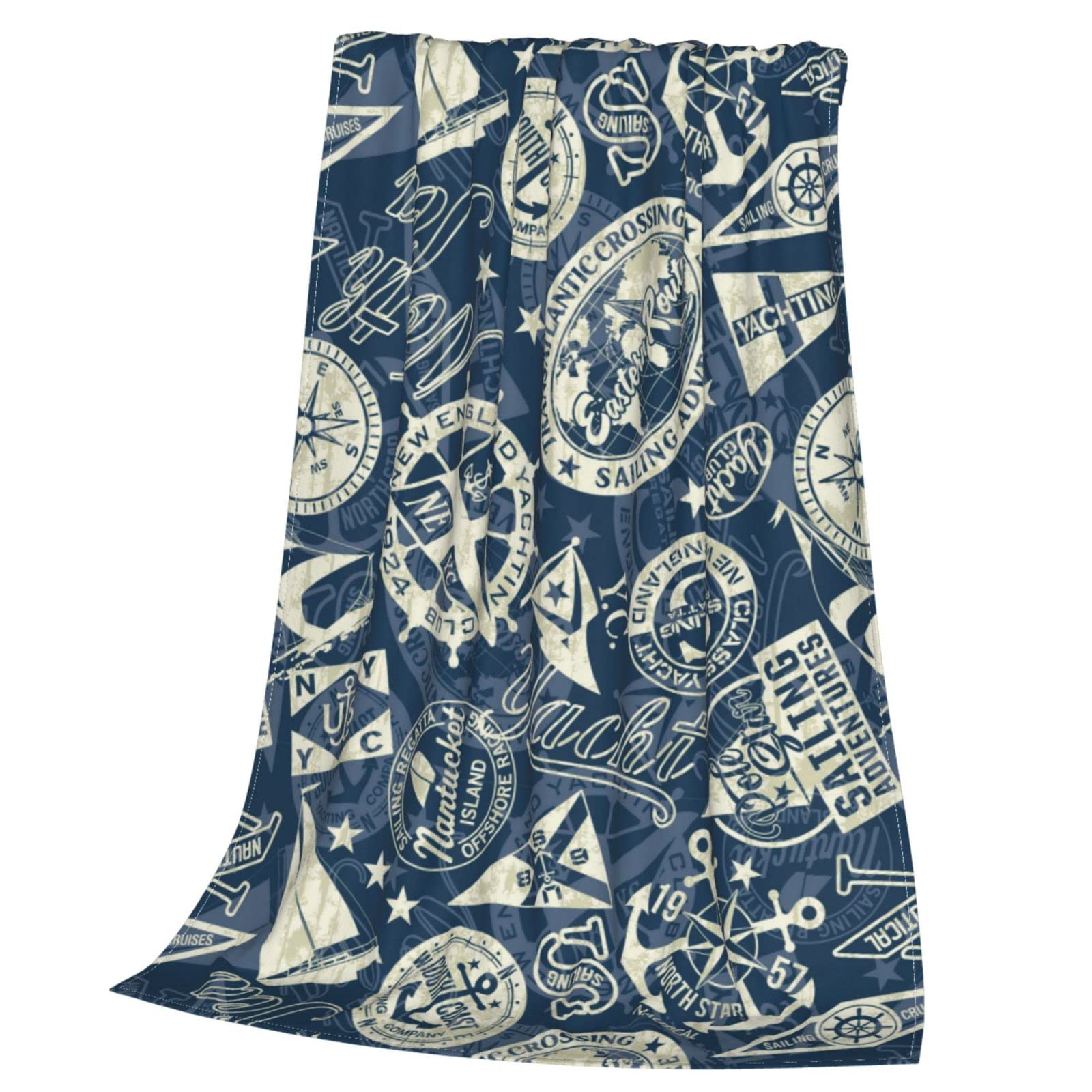 Nautical Style Throw Blanket - 50