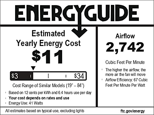 Hunter Fan 44 Inch White Indoor Ceiling Fan with Light Kit & Remote Control - Energy Efficient Quiet Blades for Bedroom, Living Room & Office (Renewed)