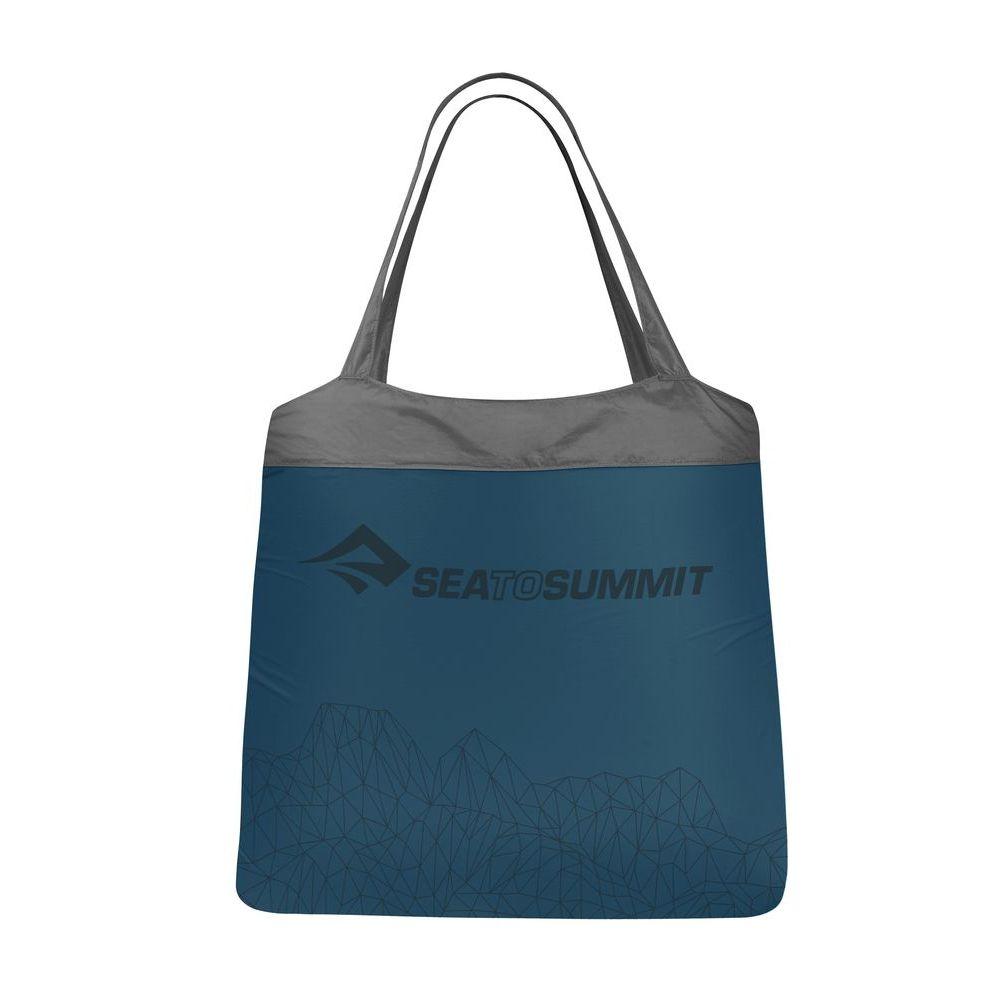 Ultra Sil Nano Heavy Duty Reusable Shopping Bags - Eco-Friendly Foldable Grocery Tote - Durable & Waterproof (Dark Blue) - Perfect for Groceries, Travel, and Beach Trips