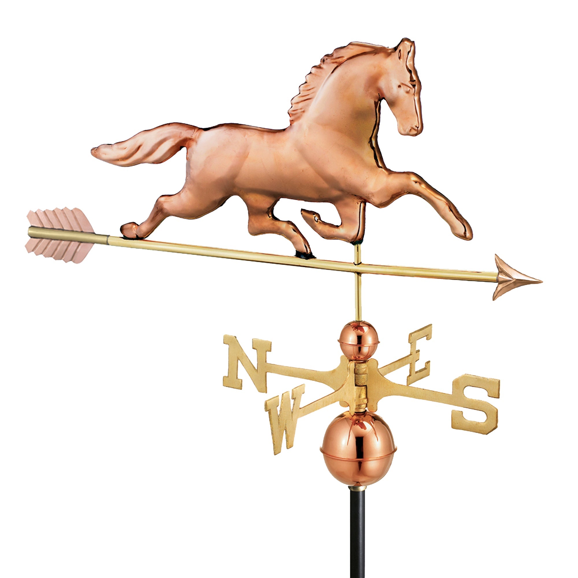 Patchen Horse Weathervane with Arrow - Decorative Copper Garden Ornament for Outdoor Farmhouse & Countryside Decor | Perfect for Barns, Gardens & Rooftops