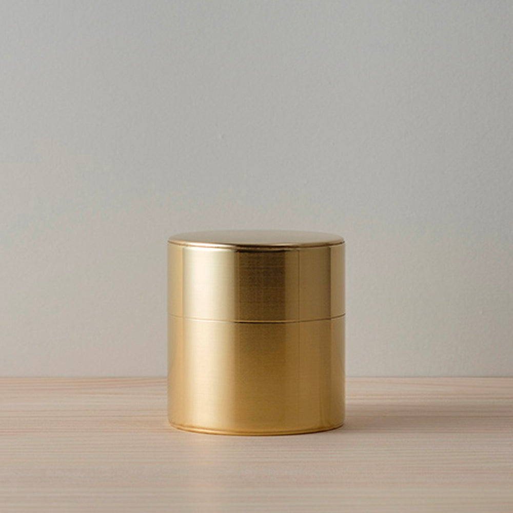 Premium Kaikado Brass Tea Canister - Airtight Japanese Tea Storage Container for Loose Leaf Tea - Perfect for Home, Office, or Gift Giving