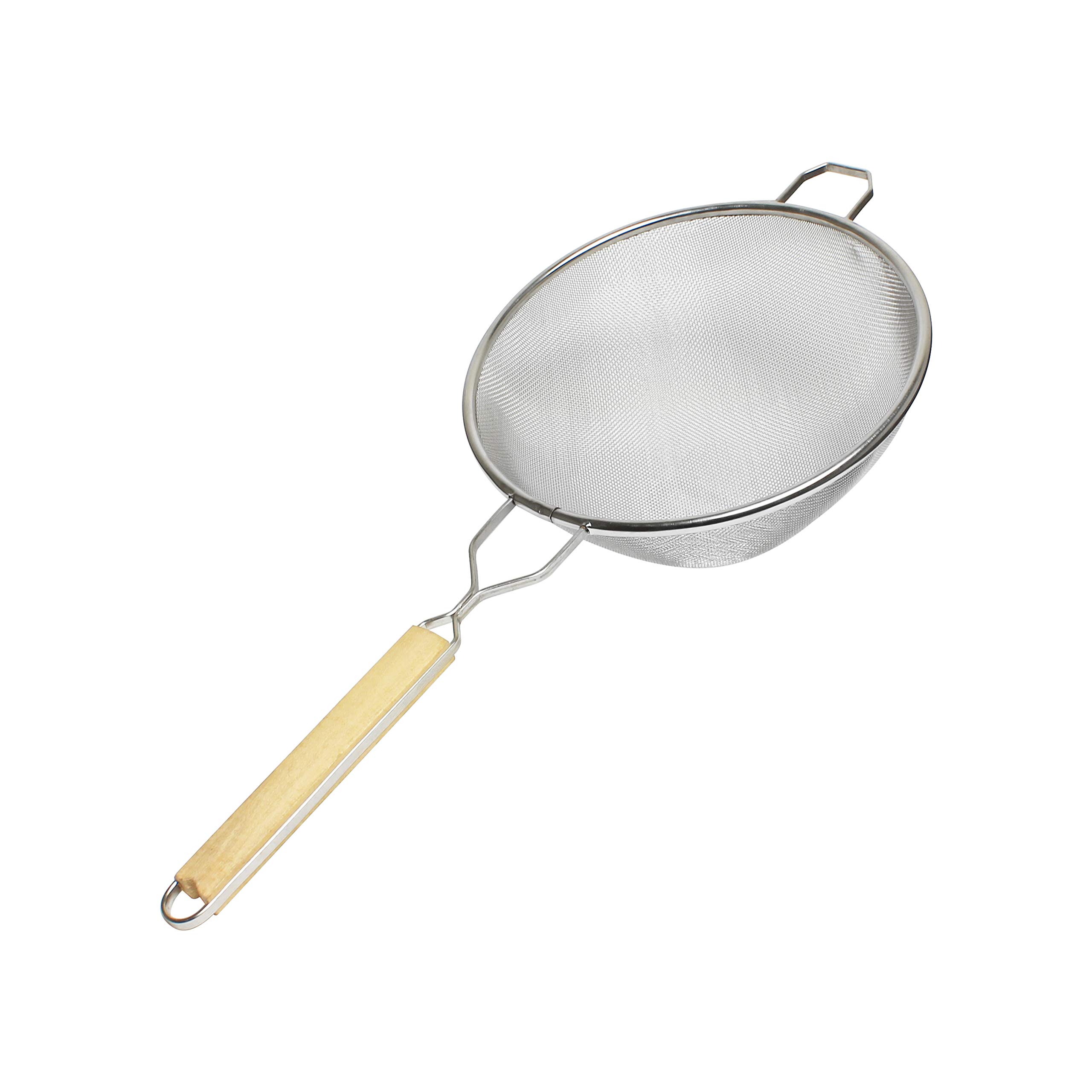 Thunder Group 10-Inch Stainless Steel Medium Strainer - Fine Mesh Kitchen Colander for Pasta, Vegetables & Fruits - Ideal for Cooking, Baking & Food Prep