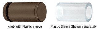 CRL SDKP2120RB Oil Rubbed Bronze Single-Sided Shower Door Knob - Cylinder Style with Plate - Perfect for Bathroom Renovation & Modern Shower Enclosures