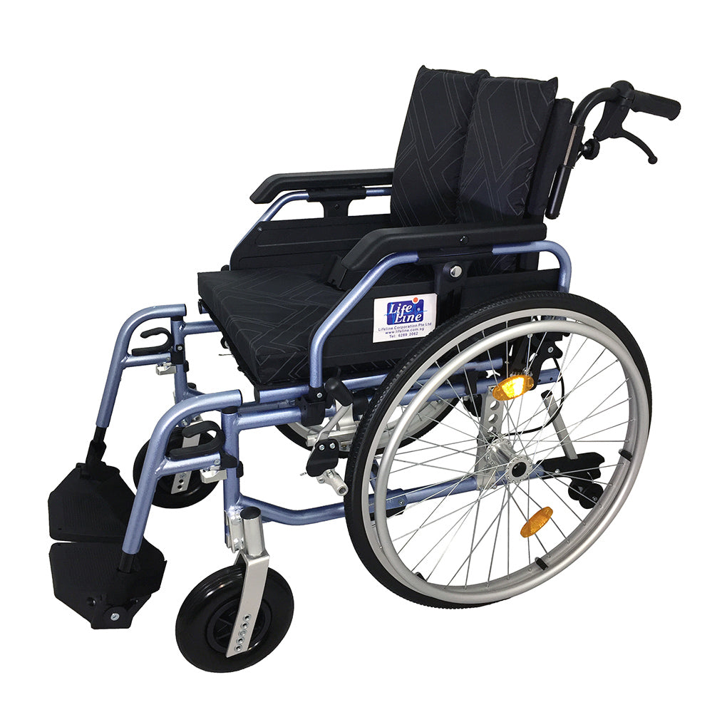 Lightweight Aluminum Semi-Custom Wheelchair - Adjustable & Durable Mobility Aid for Adults & Seniors - Perfect for Indoor/Outdoor Use, Travel & Daily Activities