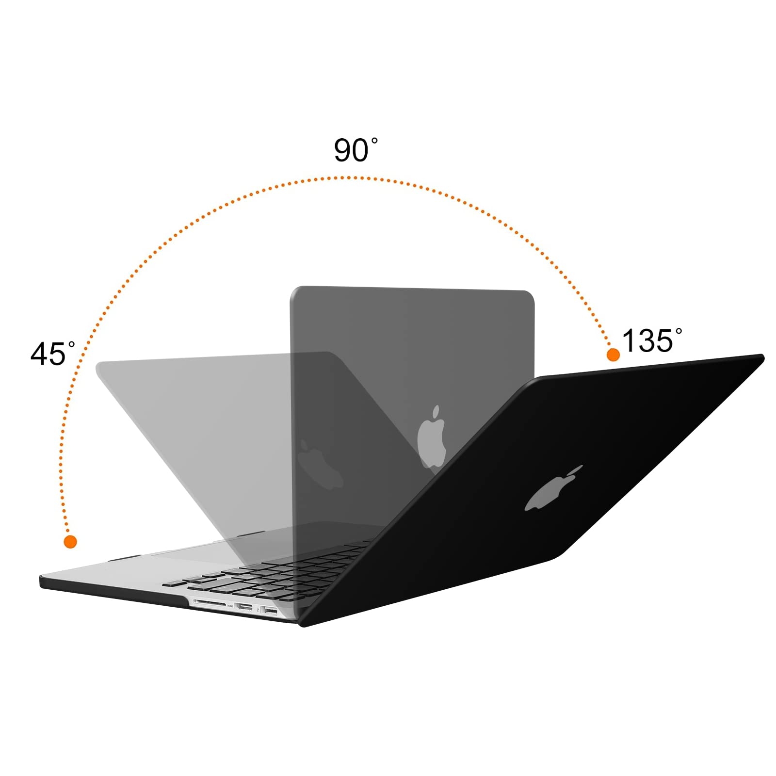 MOSISO Hard Shell Case & Vertical Sleeve Bag for MacBook Pro 13 inch (2012-2015 Models A1502 & A1425) - Durable Plastic Protective Cover with Pocket - Perfect for Travel, Office, and School Use - Black