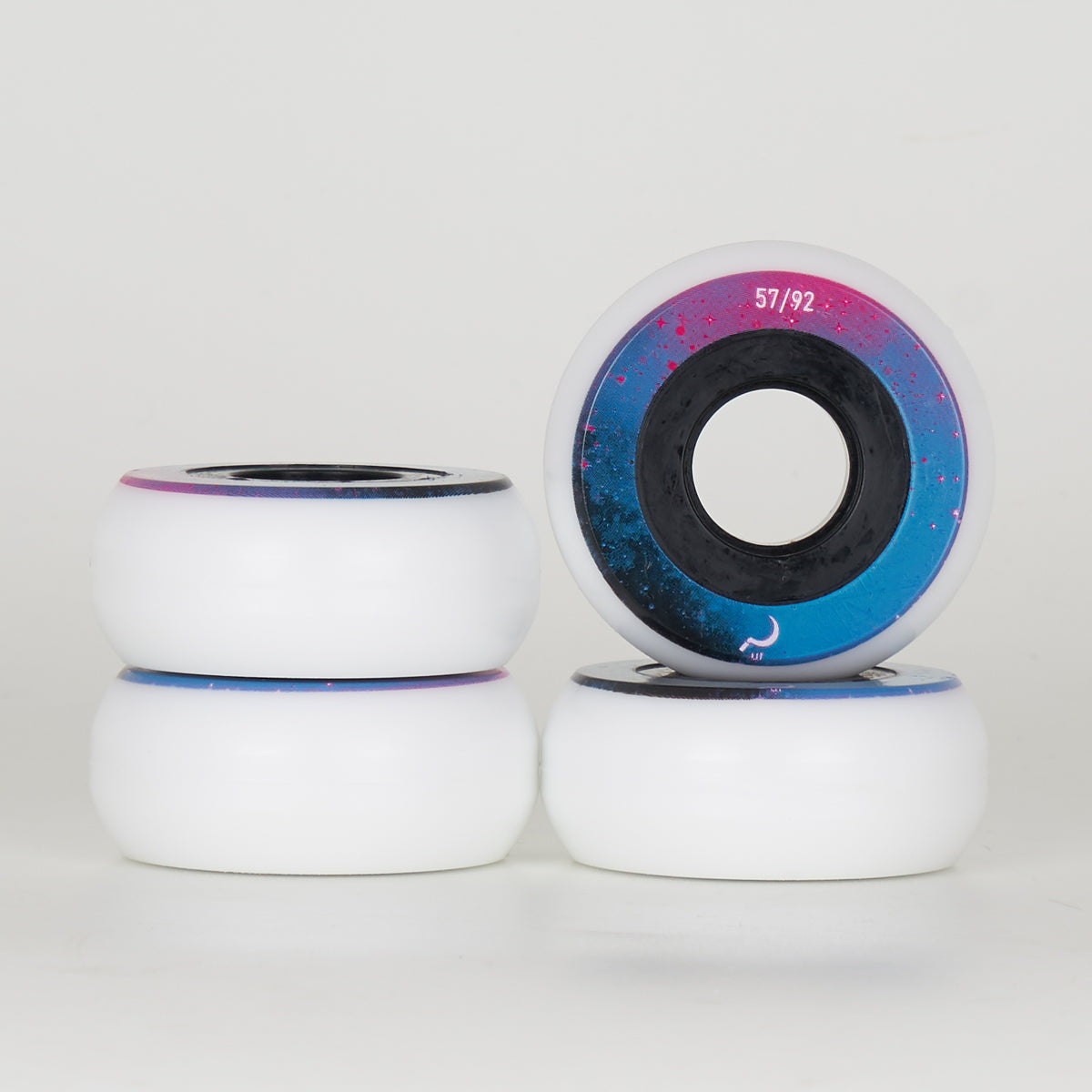Ground Control UR Galaxy 57mm 92a White Skateboard Wheels - Perfect for Street Skating and Smooth Rides