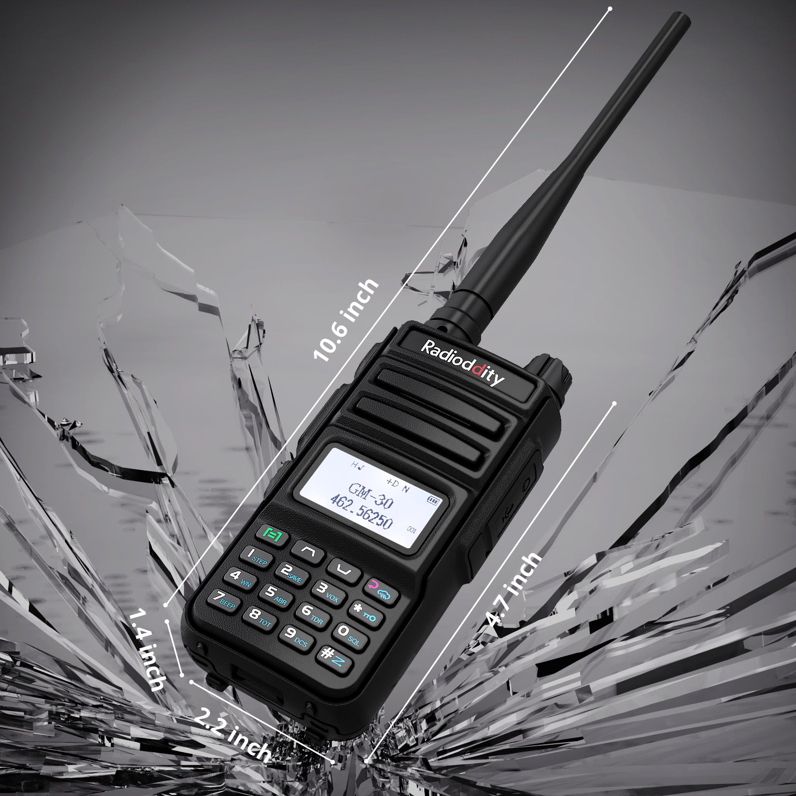 Radioddity GM-30 GMRS Two-Way Radio - 5W High Power, VHF/UHF Scanner, NOAA Weather Alerts, USB-C Charging, SYNC Function for Outdoor, Hiking, Camping & Emergency Communication