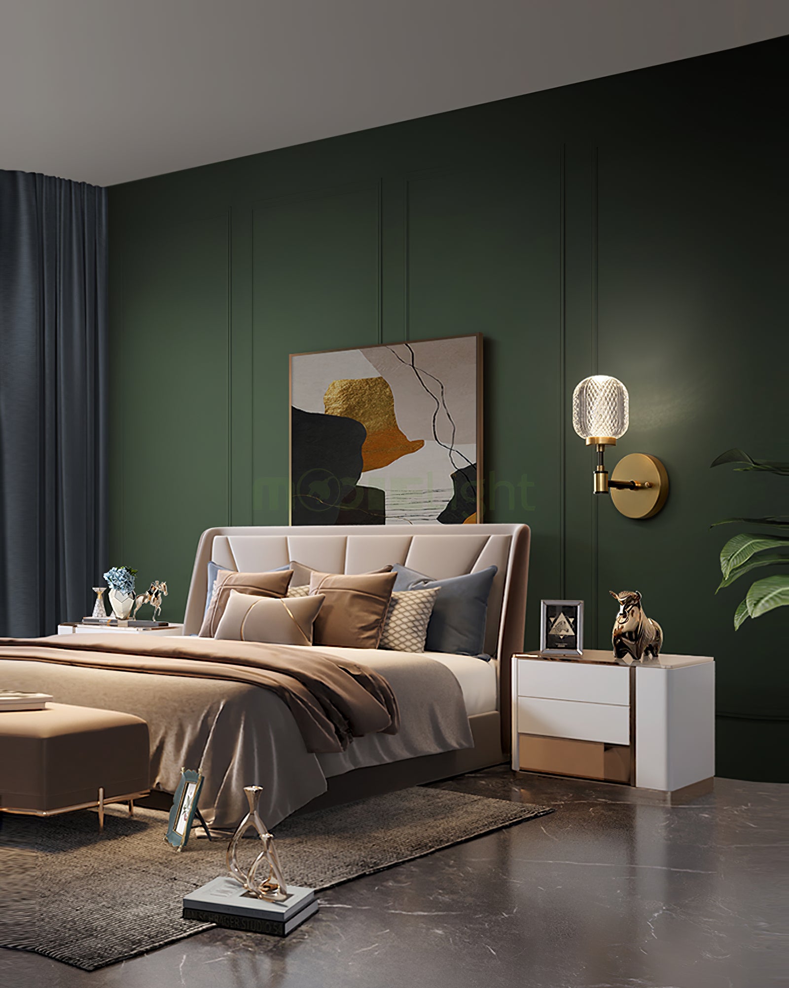Modern Ari Wall Lamp - Sleek LED Sconce Lighting for Bedroom, Living Room & Hallway - Energy Efficient Indoor Wall Light Fixture