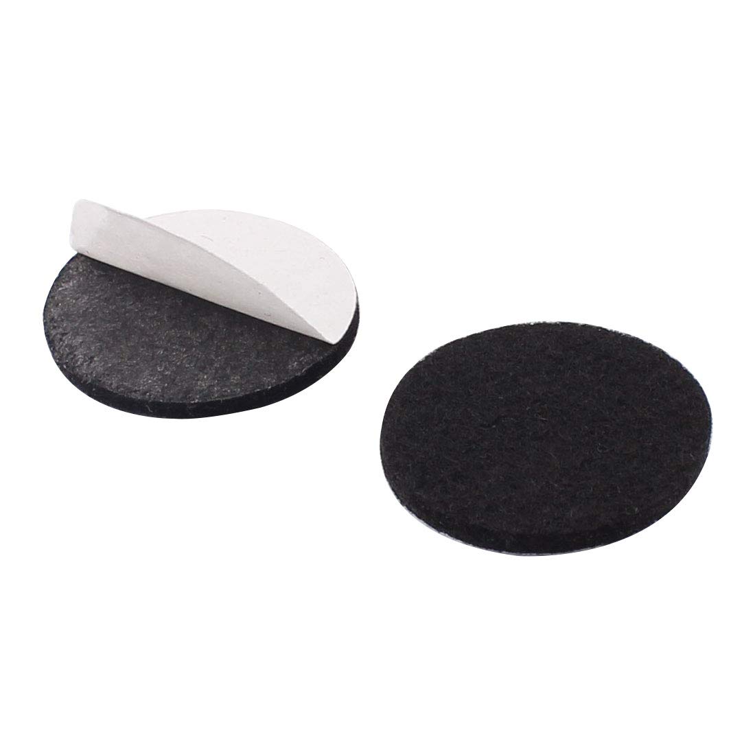 uxcell 30mm Self-Adhesive Felt Furniture Pads - 20pcs Black Round Non-Slip Protectors for Chairs, Tables & Hardwood Floors - Home Office & Floor Protection Solution