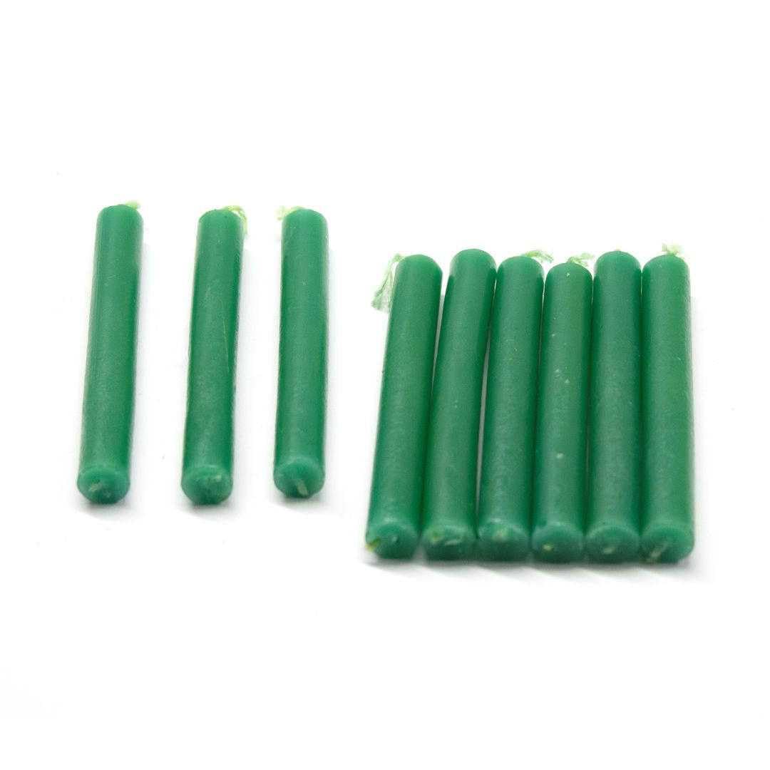 20 Pack Green Wicca Magic Ritual Mini Spell Chime Candles for Pagan Altars & Witchcraft - Perfect for Meditation, Spells & Spiritual Ceremonies