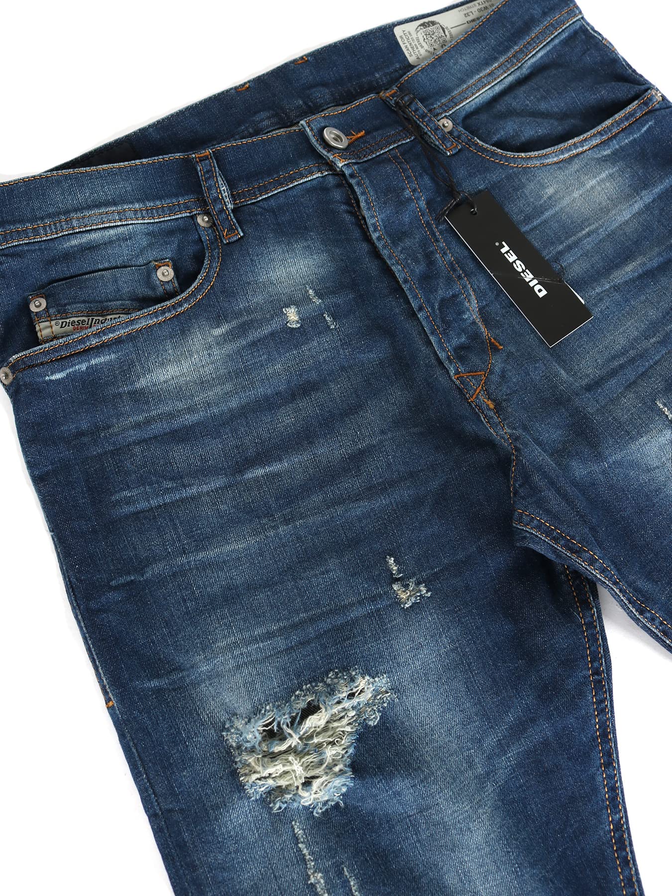 Diesel Men's Tepphar Skinny Jeans - Slim Fit Stretch Denim Pants for Casual Wear & Night Out