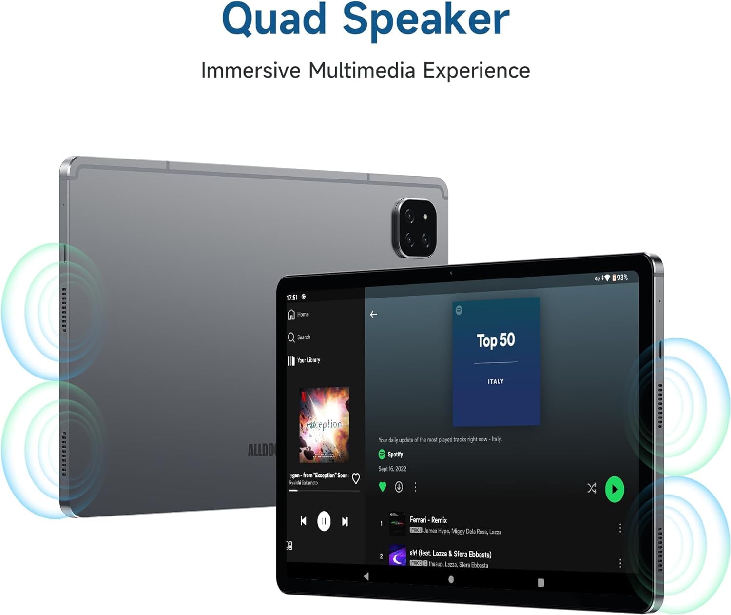 ALLDOCUBE iPlay60 11 Inch Android 13 Tablet - 12GB RAM 128GB Storage (Expandable to 1TB), 2000x1200 FHD Display, 7000mAh Battery, 5MP+16MP Cameras, 4G LTE & GPS - Perfect for Gaming, Streaming & Productivity on the Go